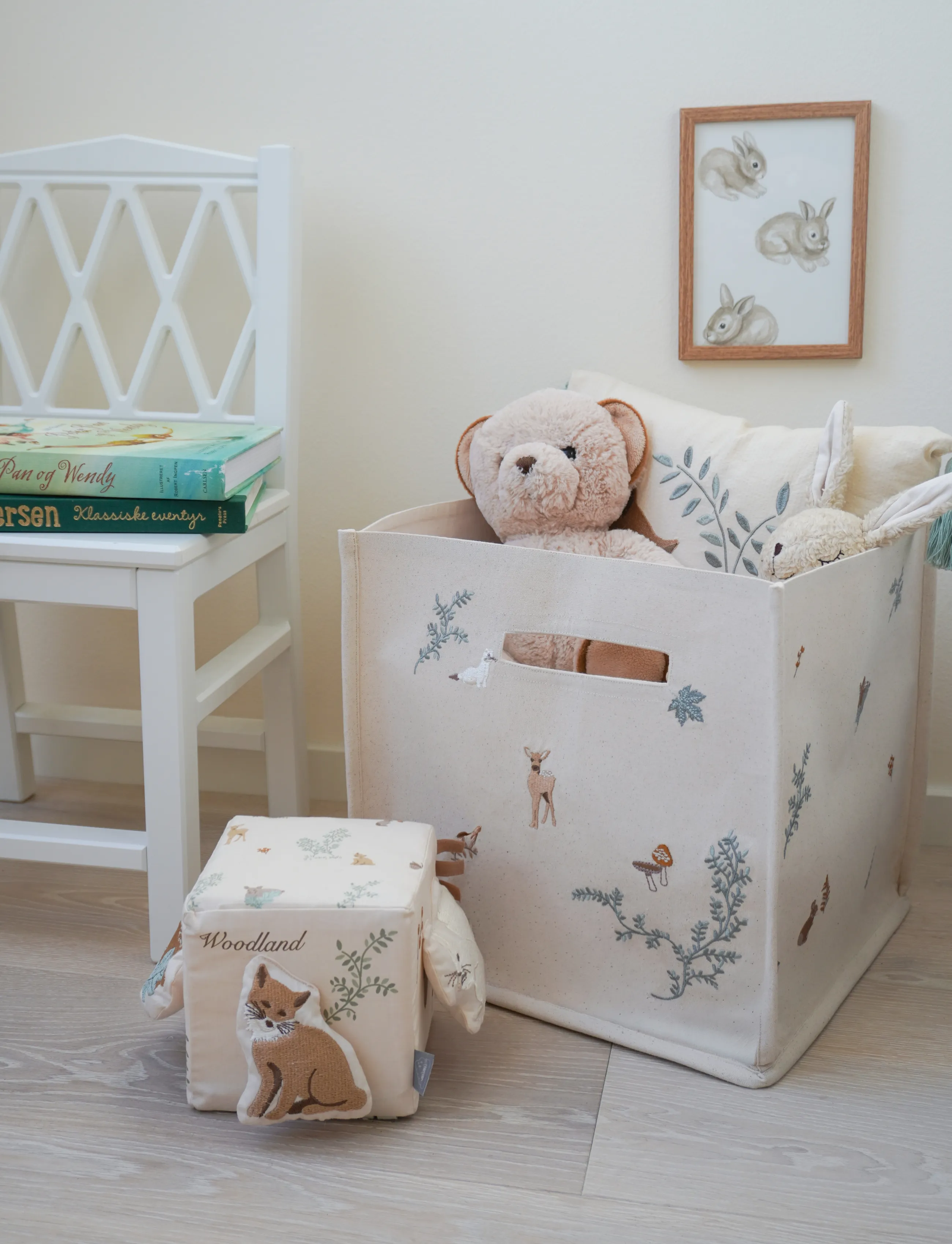 Cam Cam Copenhagen - Canvas Storage Basket - GOTS - Woodland - opbevaringskurve - woodland - 0