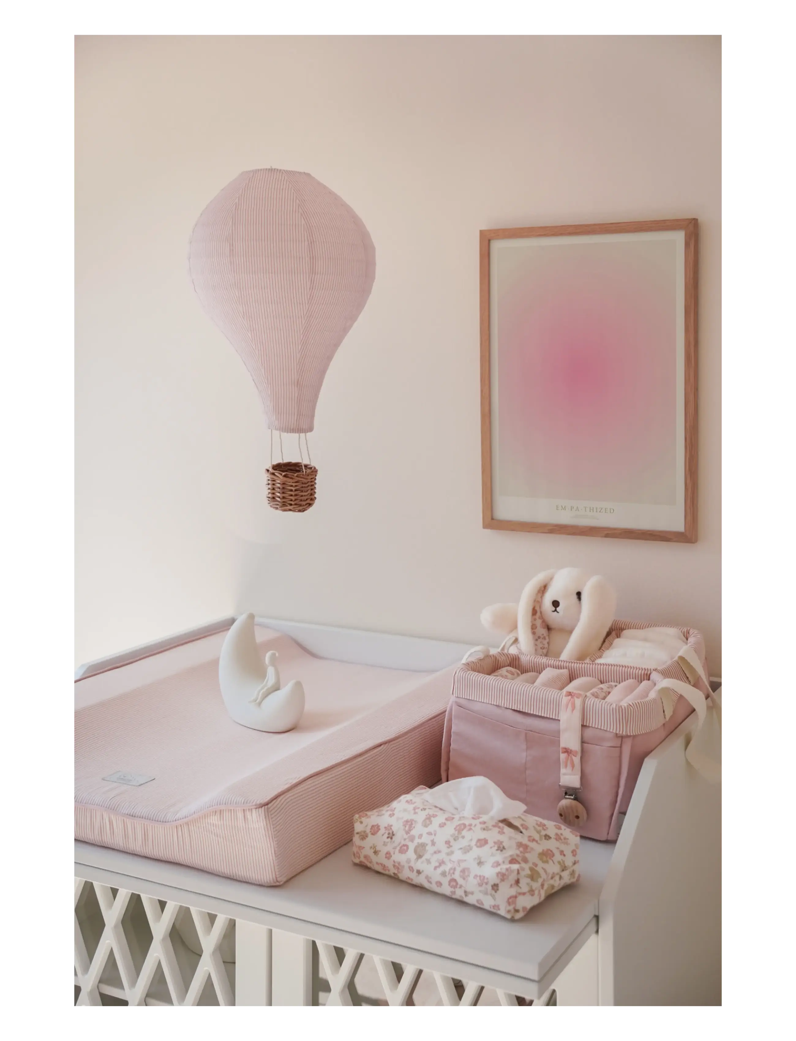 Cam Cam Copenhagen - Lamp Shade, Hot Air Balloon - Classic Stripes Rose - deckenleuchte - classic stripes rose - 1