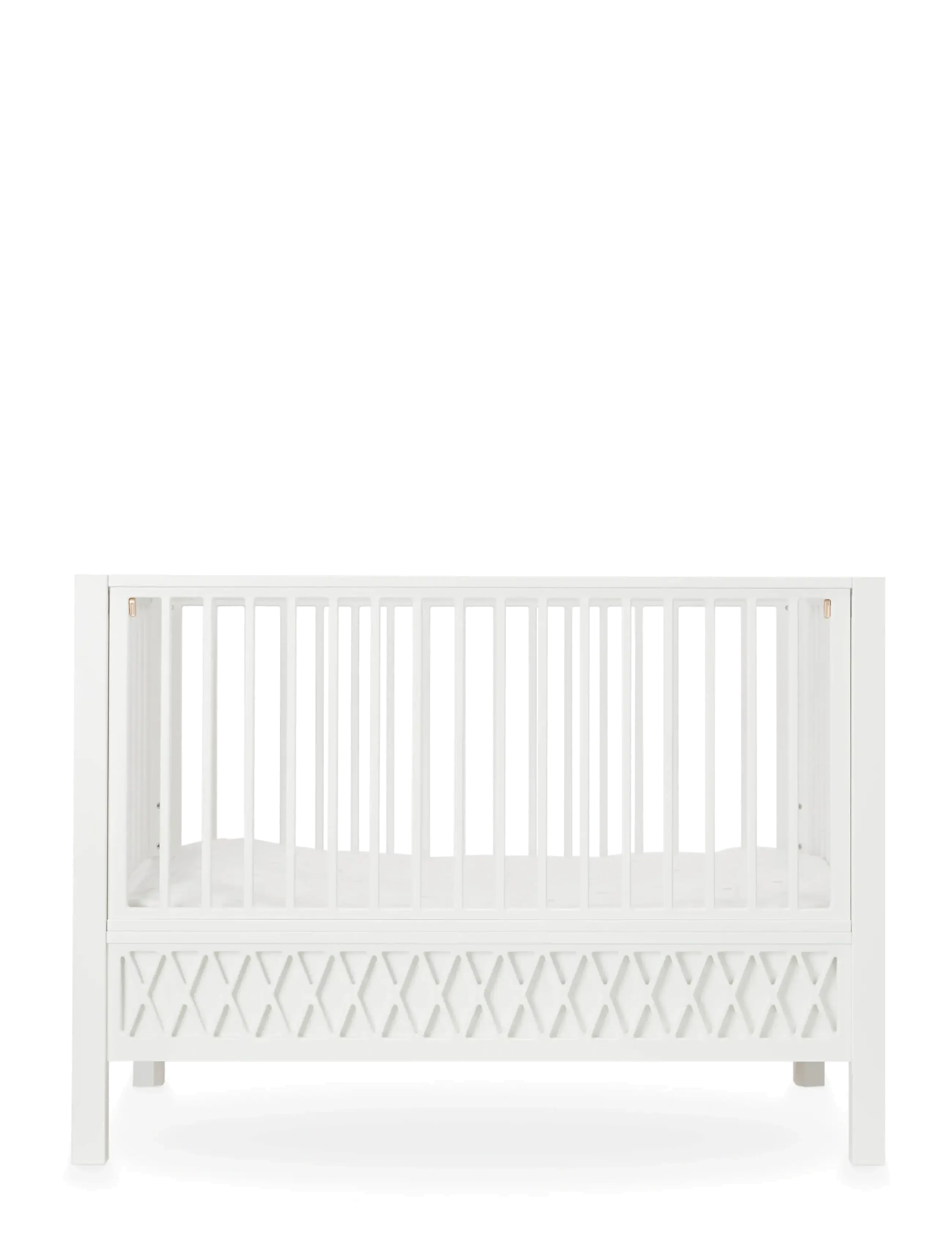 Cam Cam Copenhagen - Harlequin Baby Bed, 60x120cm - White - tremmesenge - white - 1