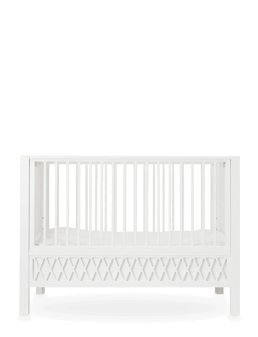 Cam Cam Copenhagen - Harlequin Baby Bed, 60x120cm - White - spjälsängar - white - 1