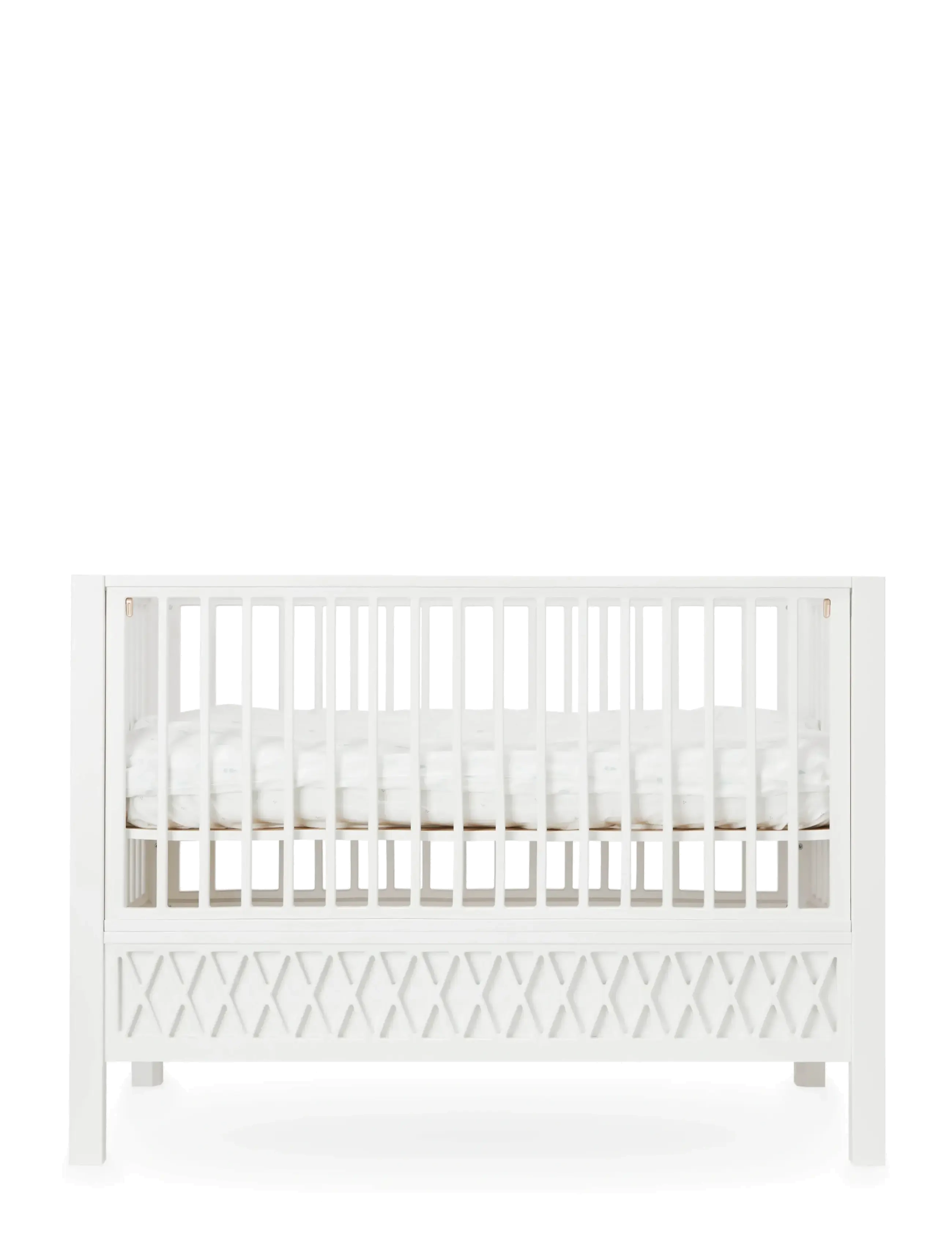 Cam Cam Copenhagen - Harlequin Baby Bed, 60x120cm - White - tremmesenge - white - 2
