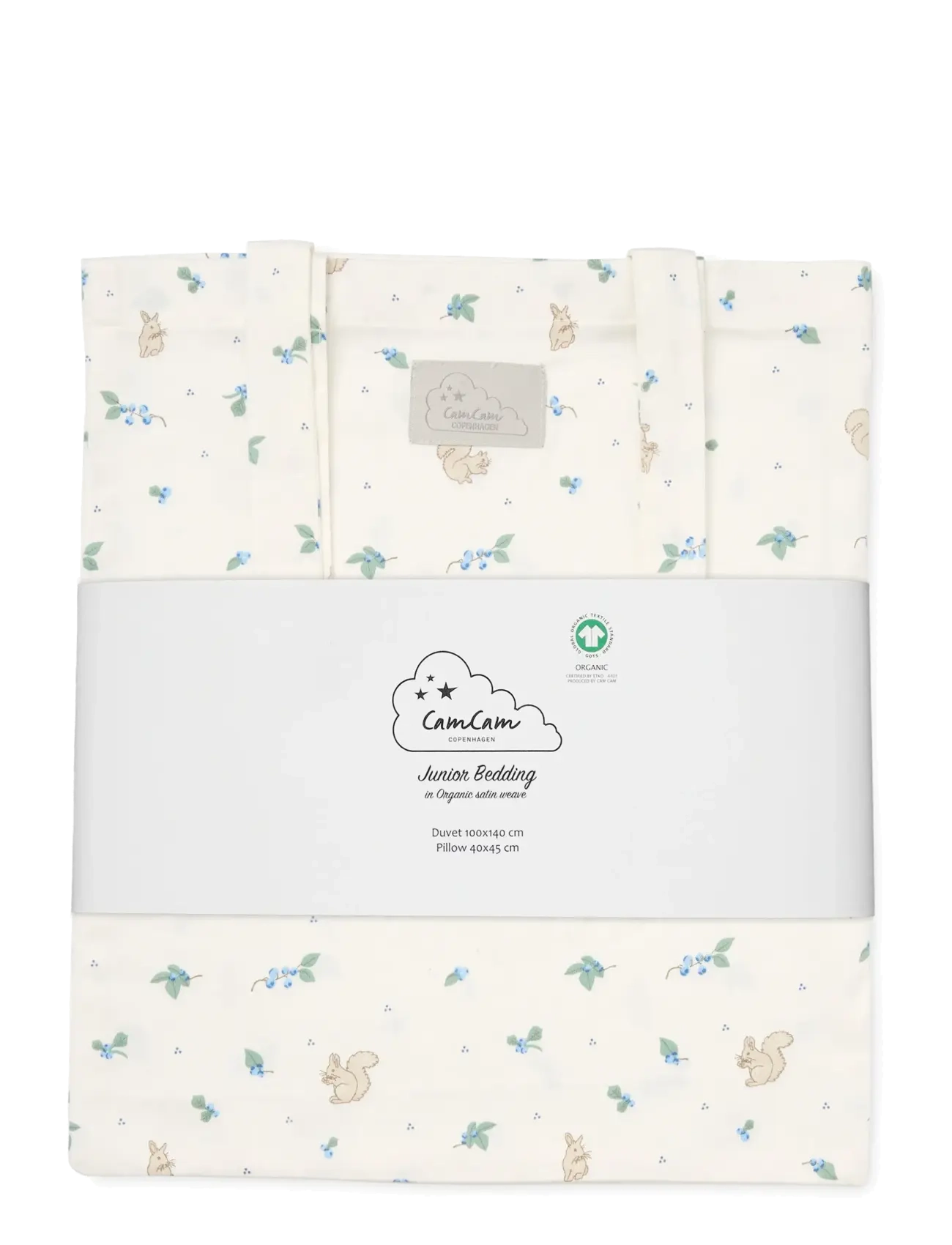 Cam Cam Copenhagen - Bedding Set, Junior, 100x140cm - GOTS - Carousel - sengesæt - blueberries - 2