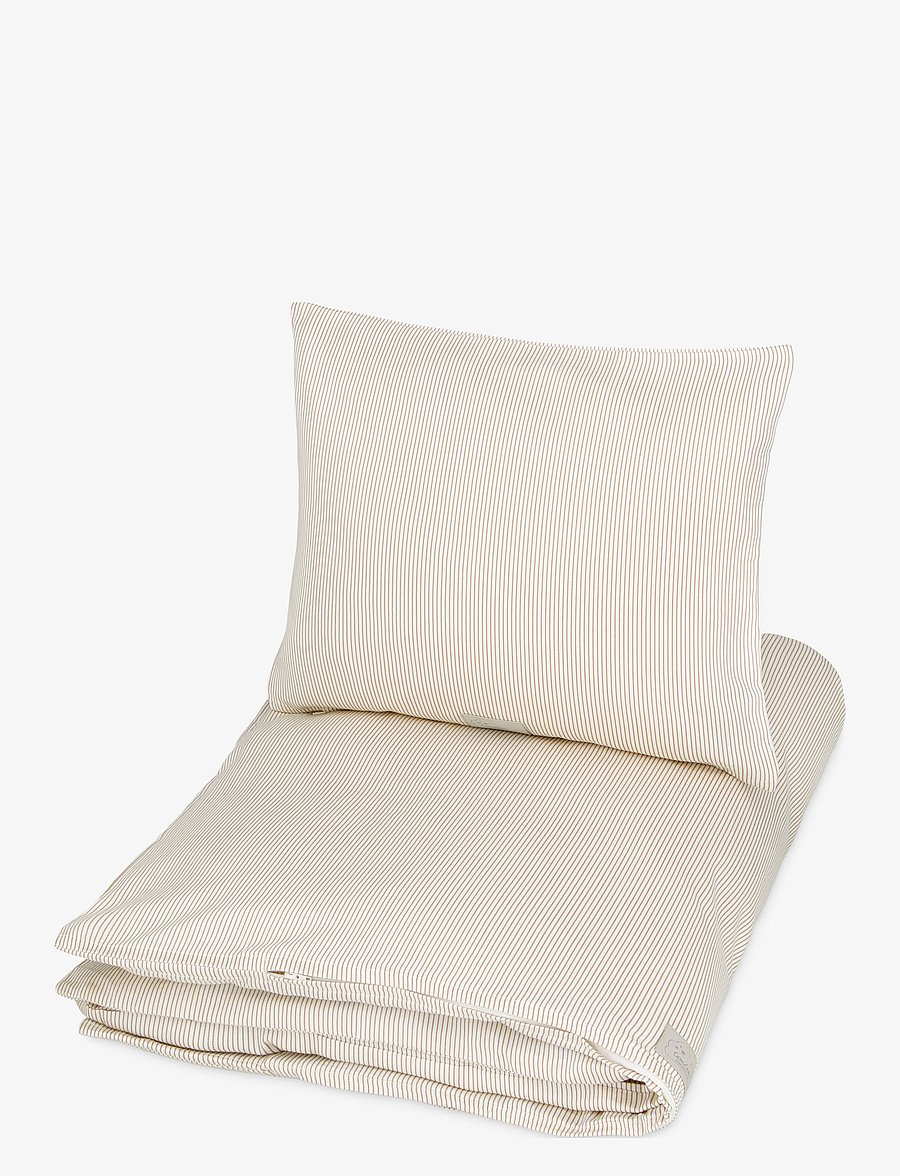 Cam Cam Copenhagen - Bedding Set, Junior, 100x140cm - GOTS - Caprice - bettwäsche-set - classic stripes camel - 0