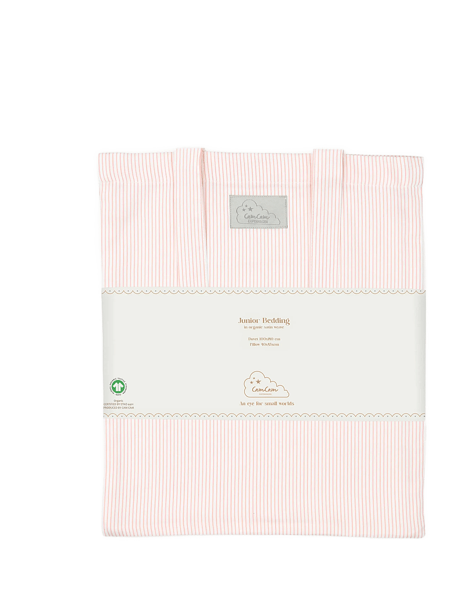 Cam Cam Copenhagen - Bedding Set, Junior, 100x140cm - GOTS - Carousel - bettwäsche-set - classic stripes rose - 1