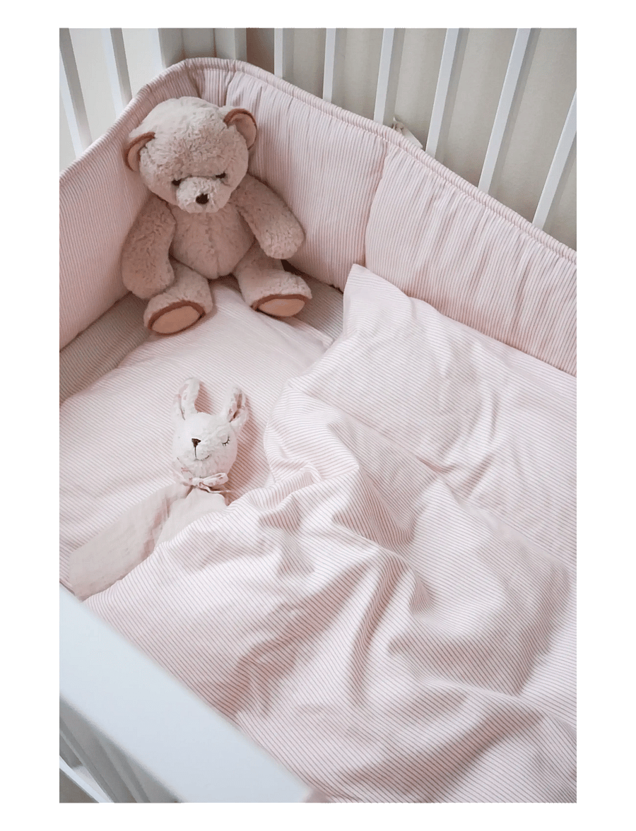 Cam Cam Copenhagen - Bedding Set, Junior, 100x140cm - GOTS - Carousel - bettwäsche-set - classic stripes rose - 2