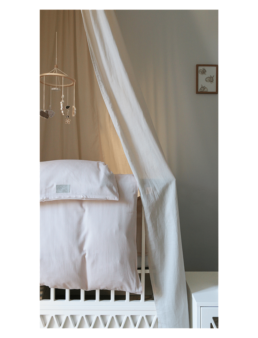 Cam Cam Copenhagen - Bedding Set, Junior, 100x140cm - GOTS - Carousel - bettwäsche-set - classic stripes rose - 3