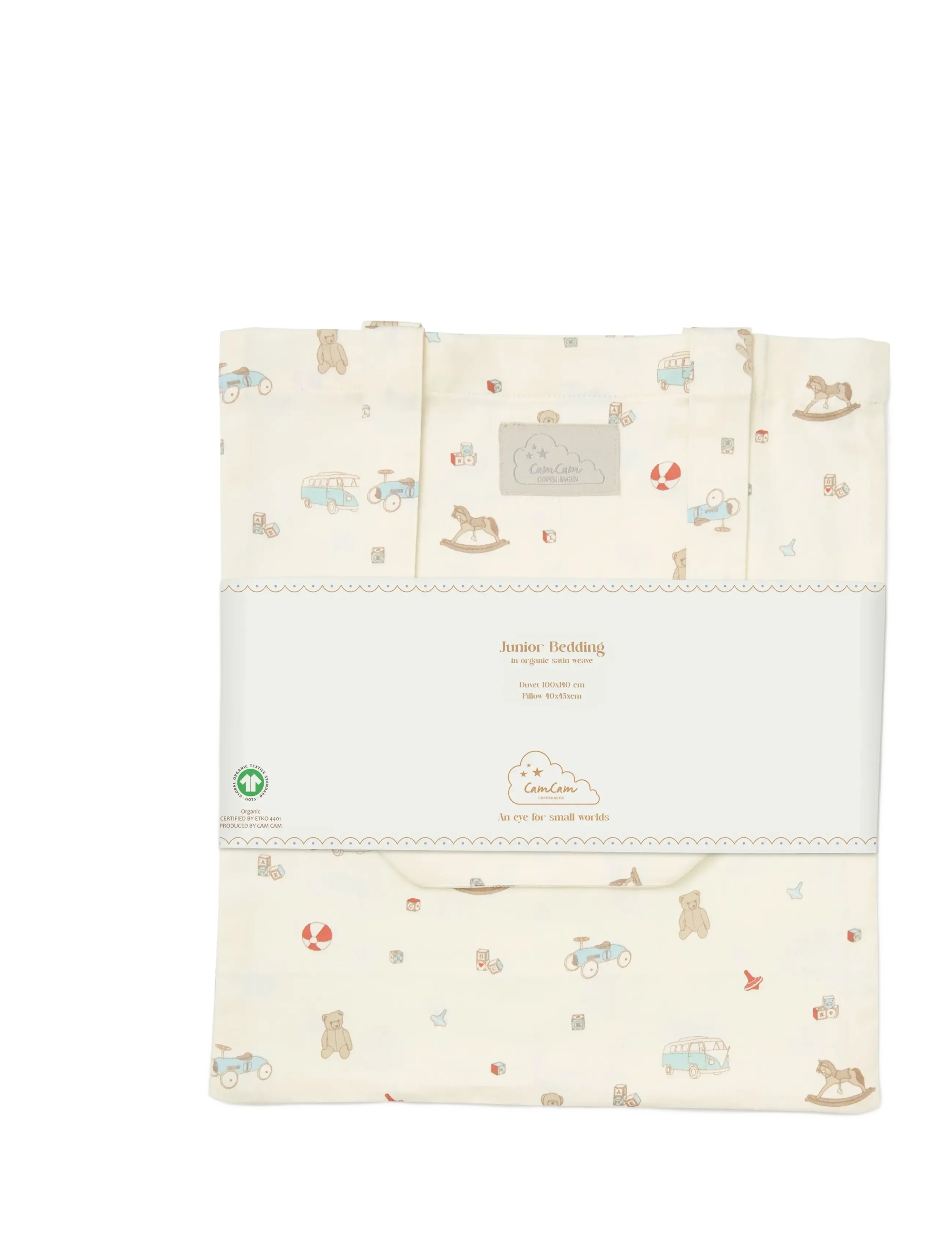 Cam Cam Copenhagen - Bedding Set, Junior, 100x140cm - GOTS - Carousel - sengesæt - vintage toys - 2