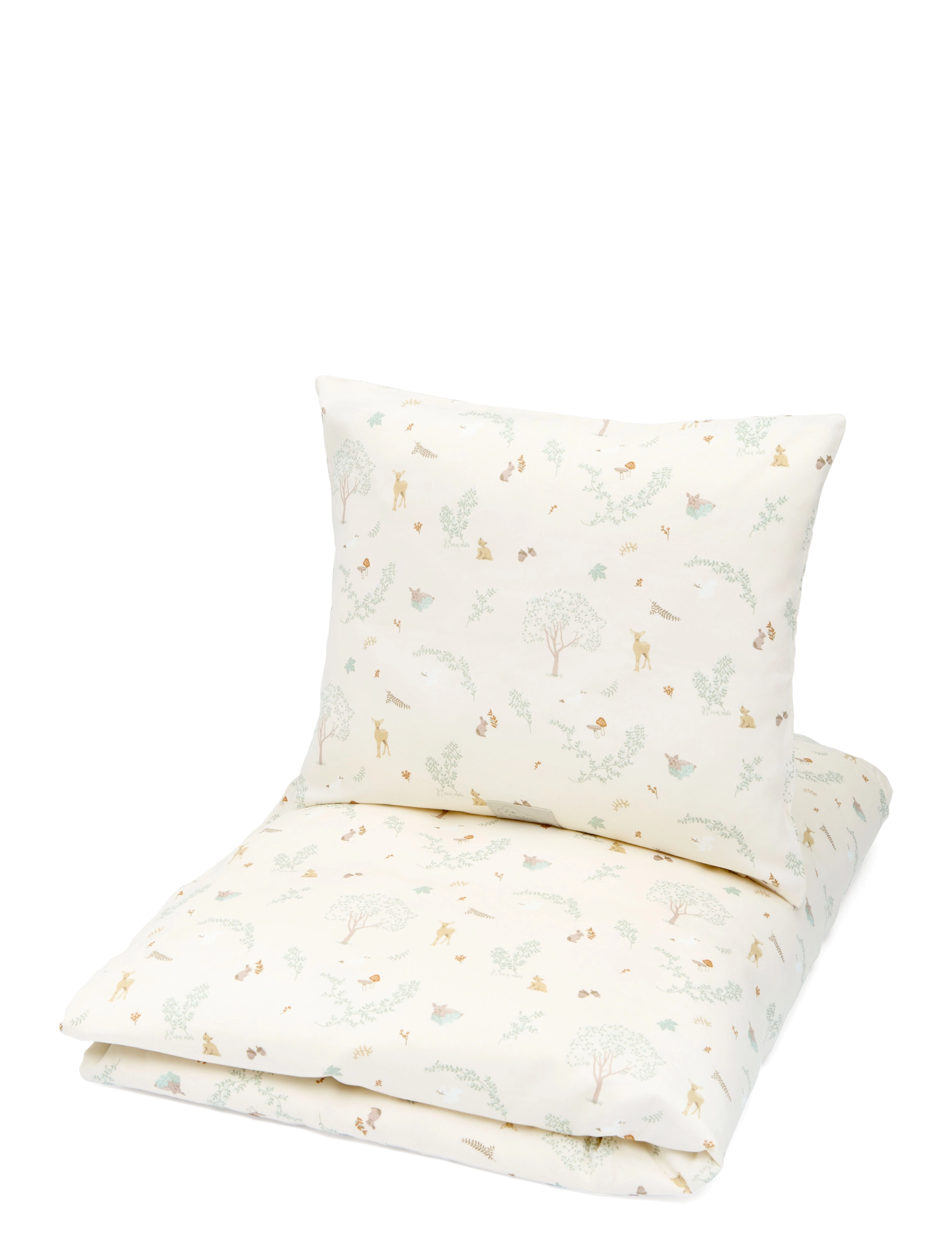 Cam Cam Copenhagen Bedding Set, Junior, 100x140cm - GOTS - Carousel - Bettwäsche-Set - WOODLAND / cream