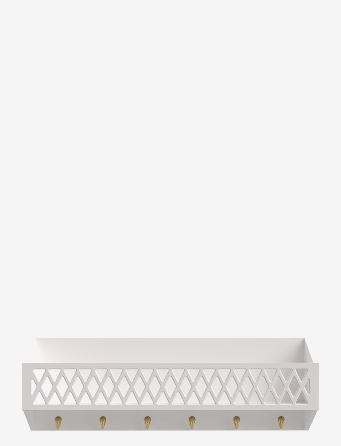 Cam Cam Copenhagen - Harlequin Shelf with Hooks, FSC Mix - plaukti - white - 1