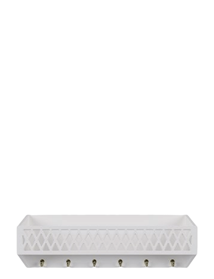 Cam Cam Copenhagen - Harlequin Shelf with Hooks, FSC Mix - riiulid - white - 3