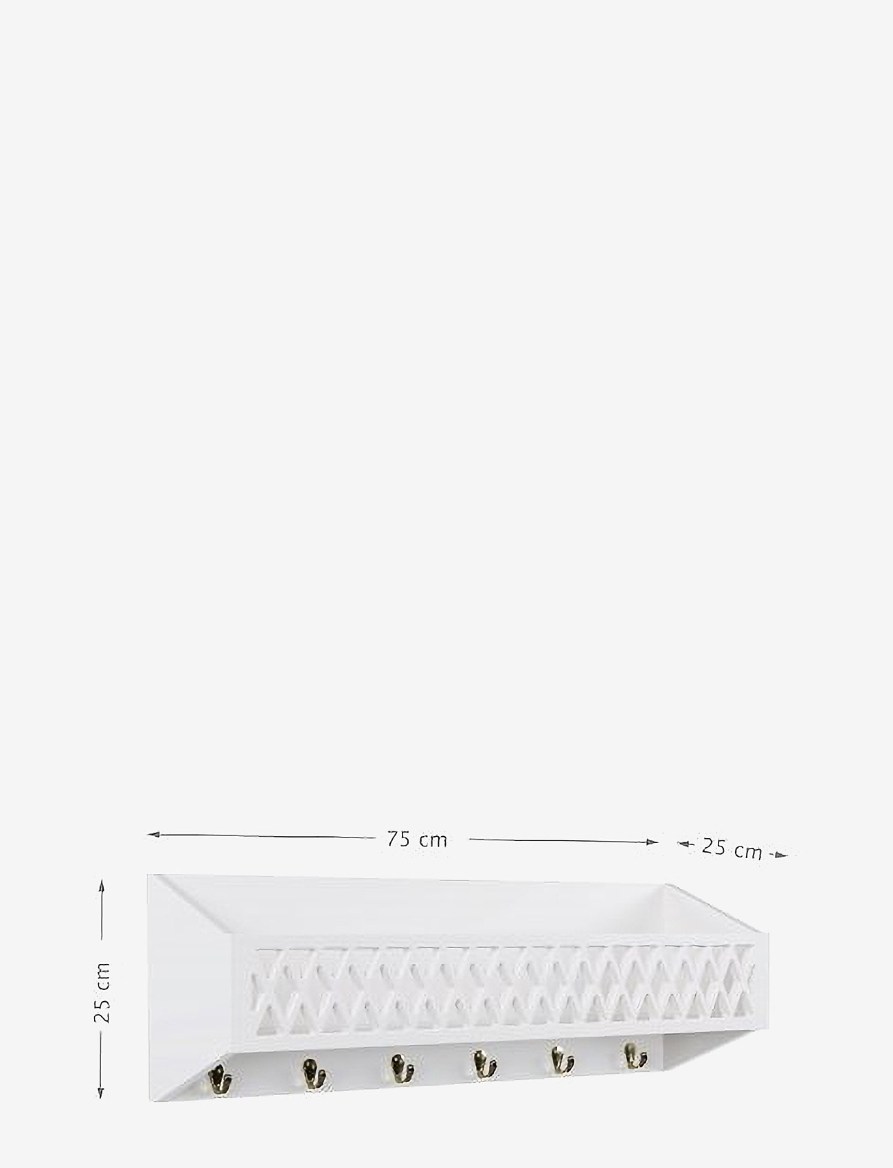 Cam Cam Copenhagen - Harlequin Shelf with Hooks, FSC Mix - hylder - white - 4