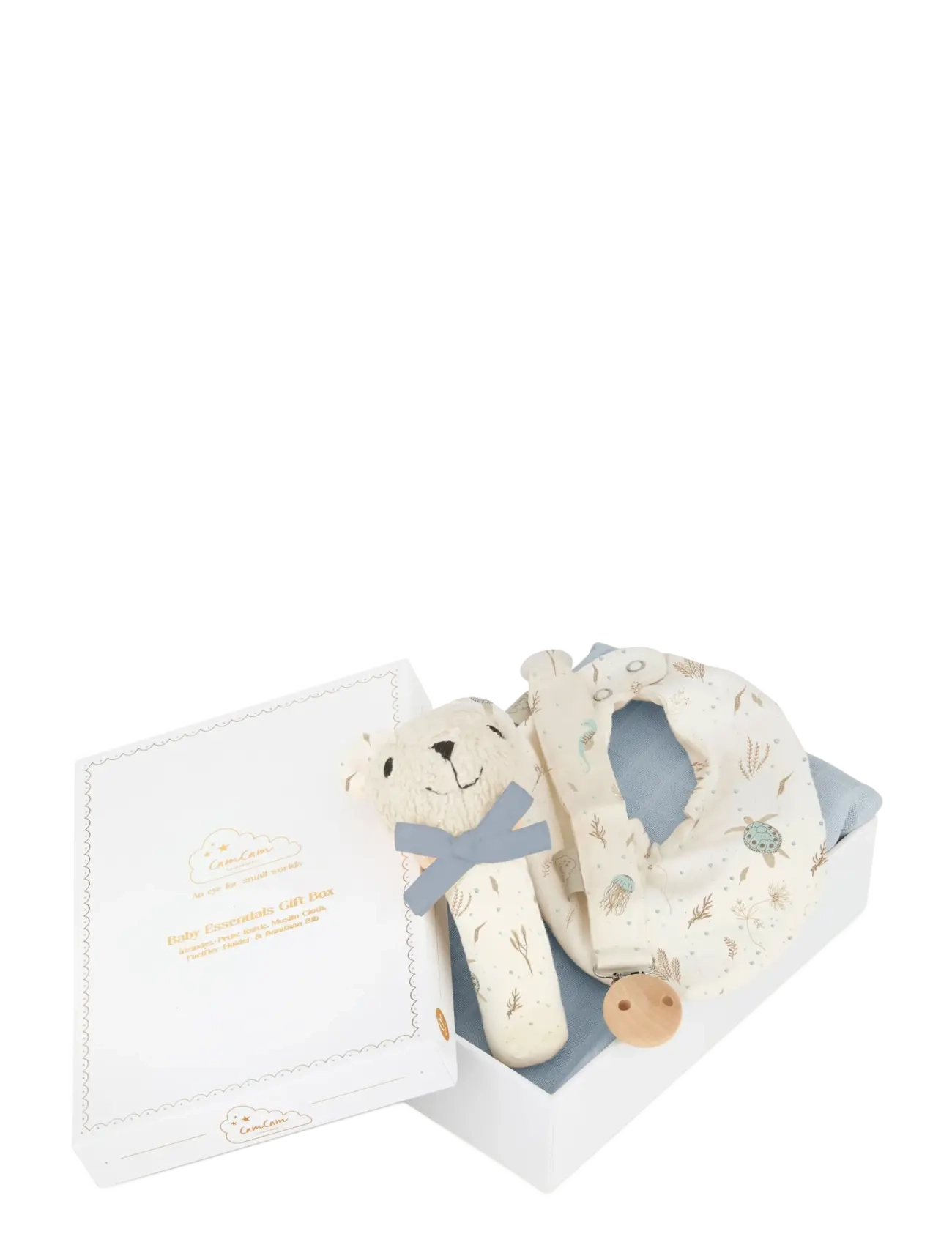 Cam Cam Copenhagen Baby Essentials Gift Box - Gift sets - SEA GARDEN / white