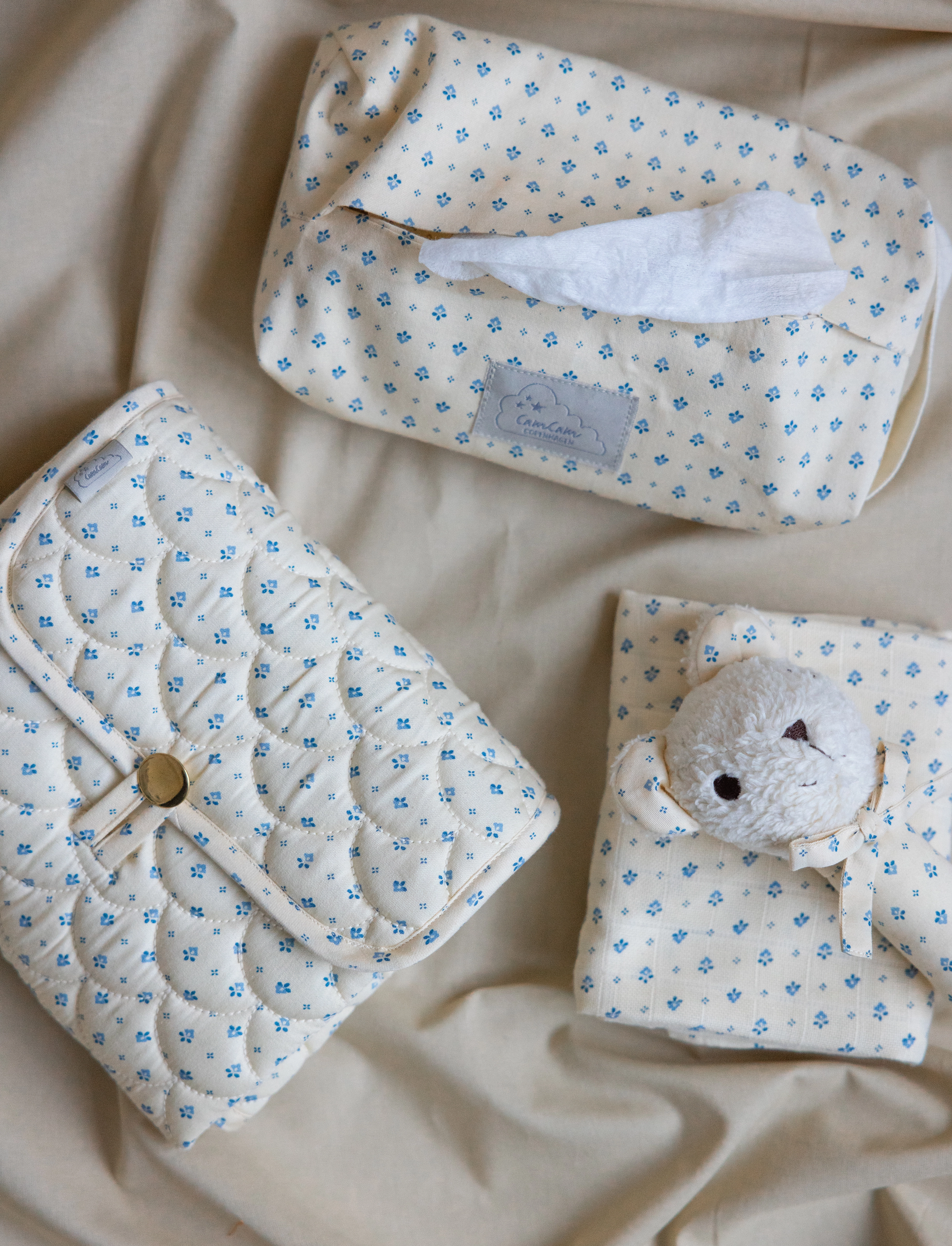 Cam Copenhagen Quilted Changing Mat Ocs Classic Stripes Rose, One Size, Mats & Pads, Creme - Mats, Kinder