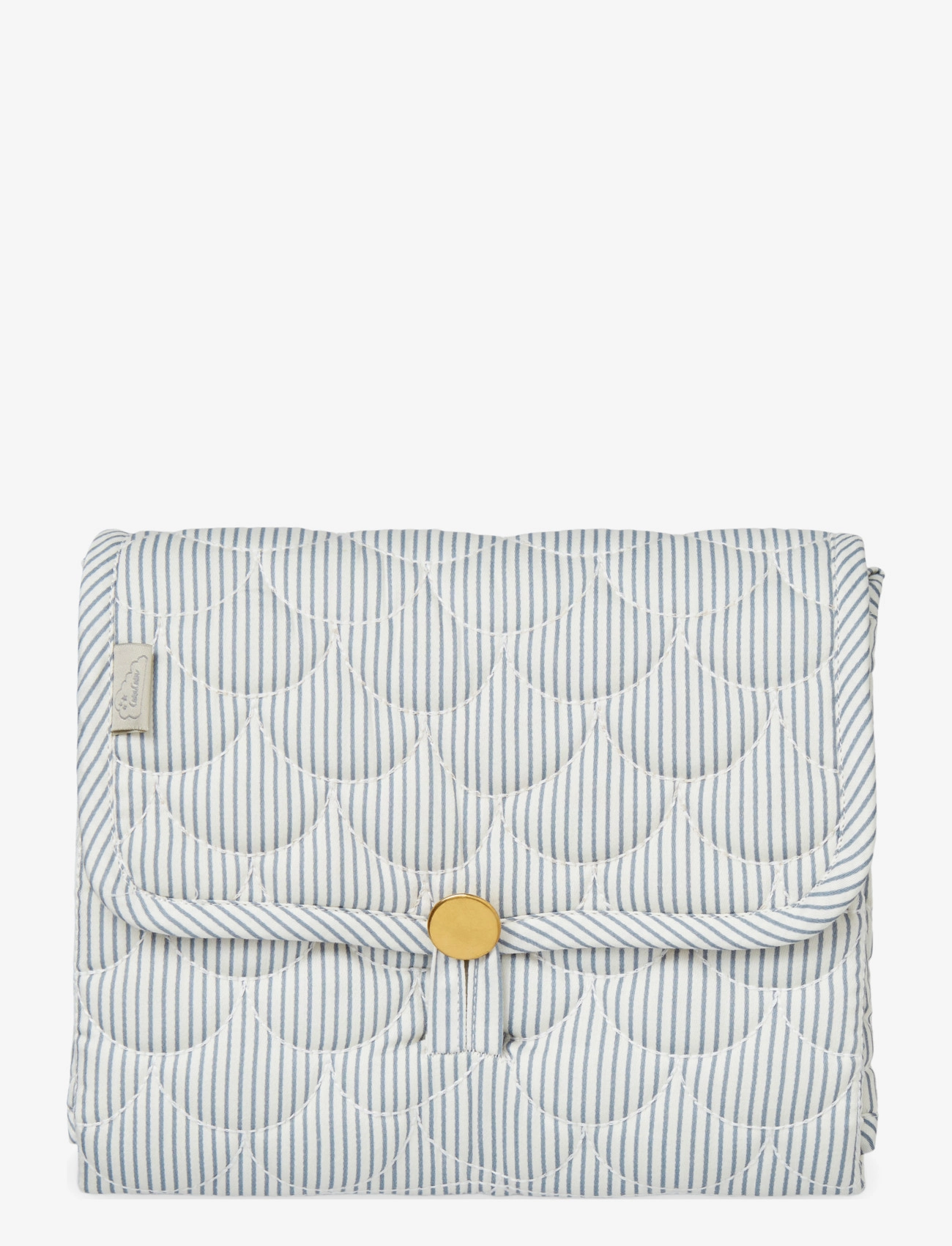 Quiltet Stelleunderlag Classic Stripes Blue, Praline