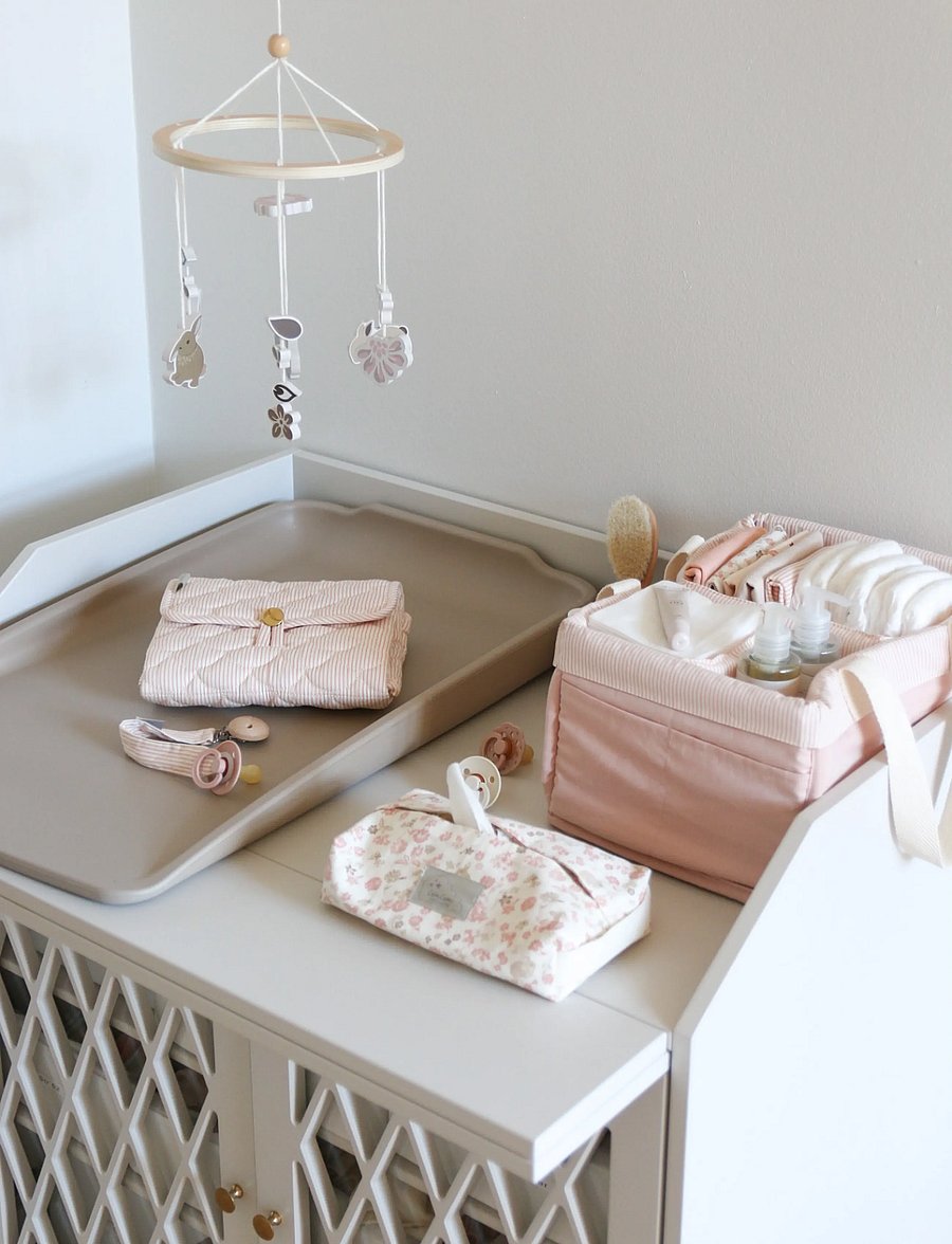 Cam Cam Copenhagen - Quilted Changing Mat - OCS - Classic Stripes Rose - pusleunderlag - classic stripes rose - 0