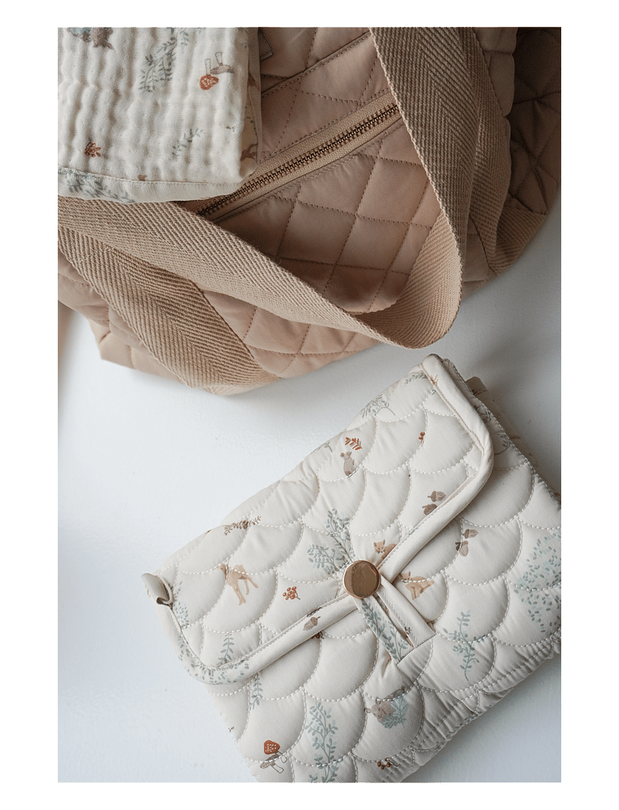 Cam Cam Copenhagen - Quilted Changing Mat - OCS - Classic Stripes Rose - pusleunderlag - woodland - 2