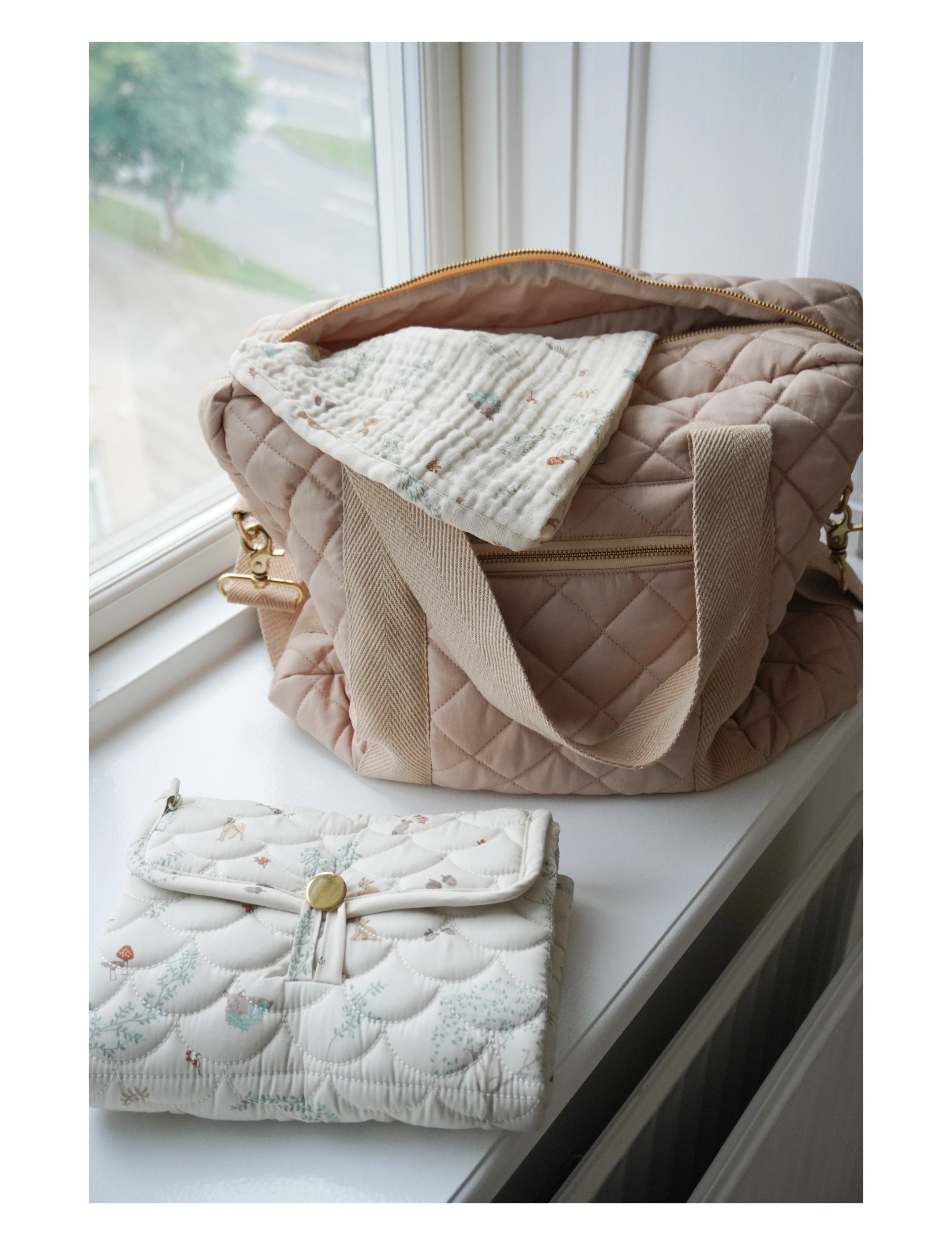 Cam Cam Copenhagen - Quilted Changing Mat - OCS - Classic Stripes Rose - pusleunderlag - woodland - 4