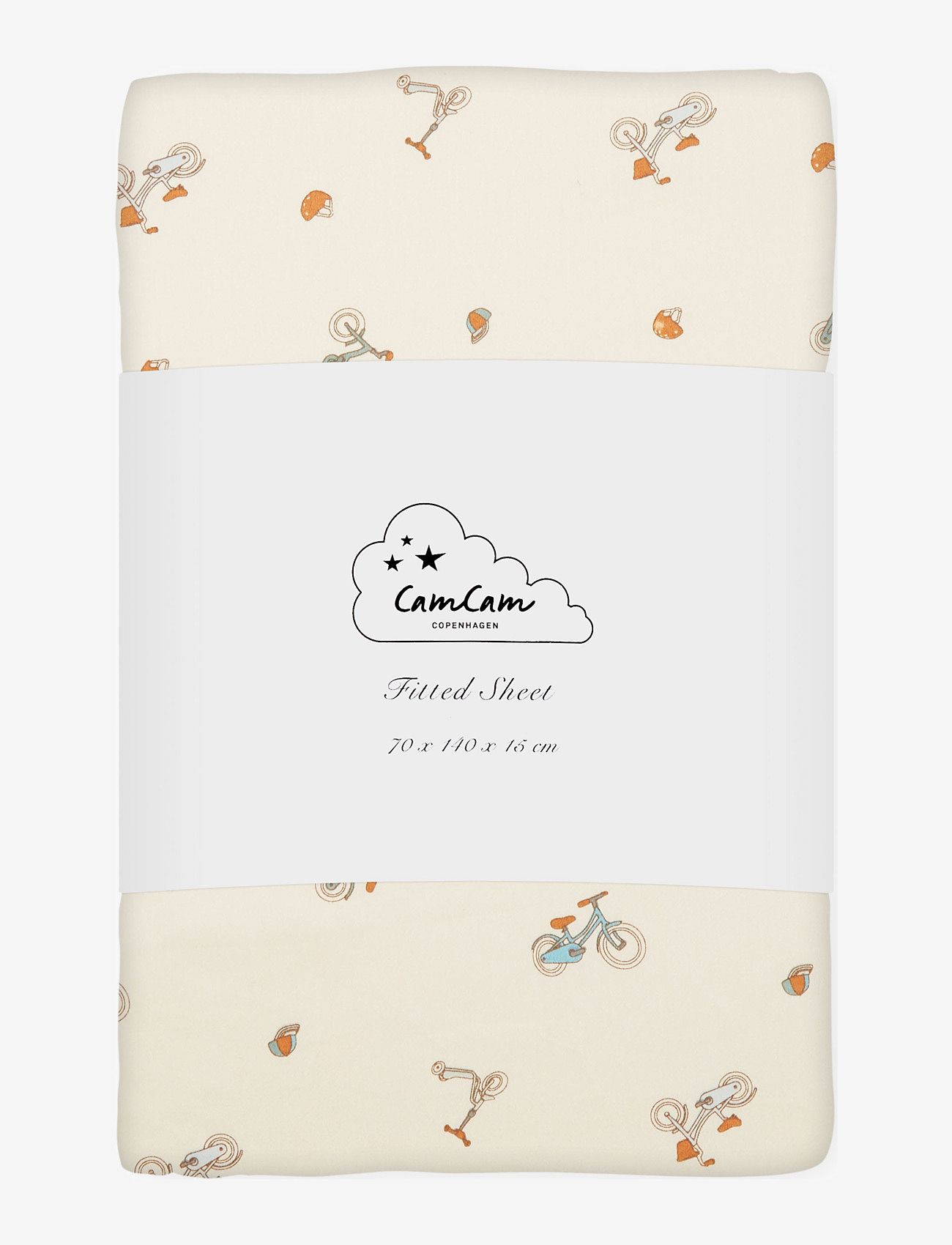 Cam Cam Copenhagen - Sheet, Fitted, 70x140x15cm - paklodės - bicycles - 0