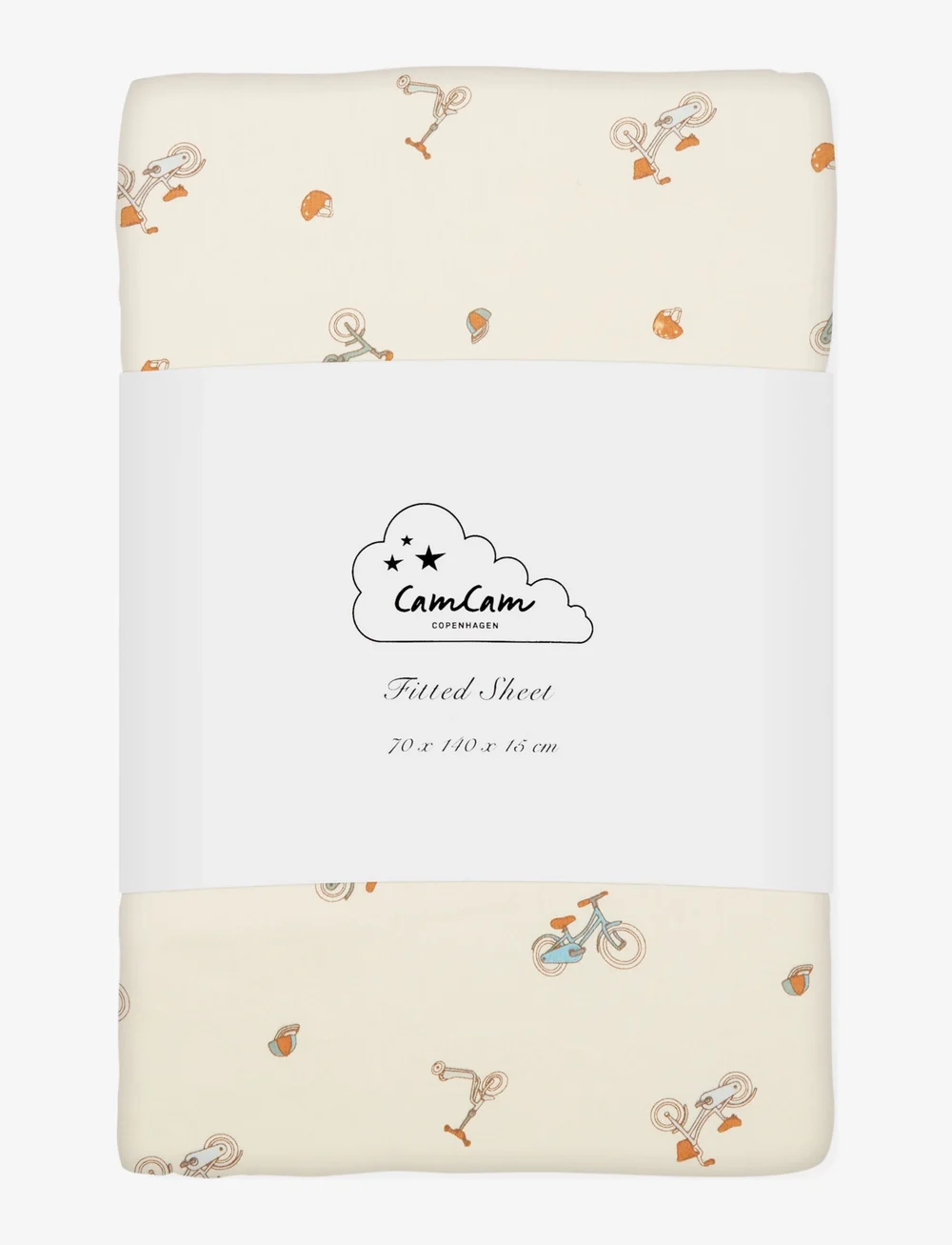 Cam Cam Copenhagen - Sheet, Fitted, 70x140x15cm - lagner - bicycles - 0