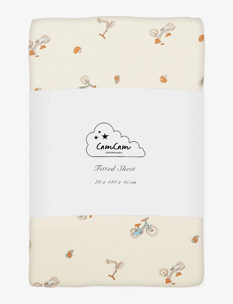 Cam Cam Copenhagen - Sheet, Fitted, 70x140x15cm - lagner - bicycles - 0
