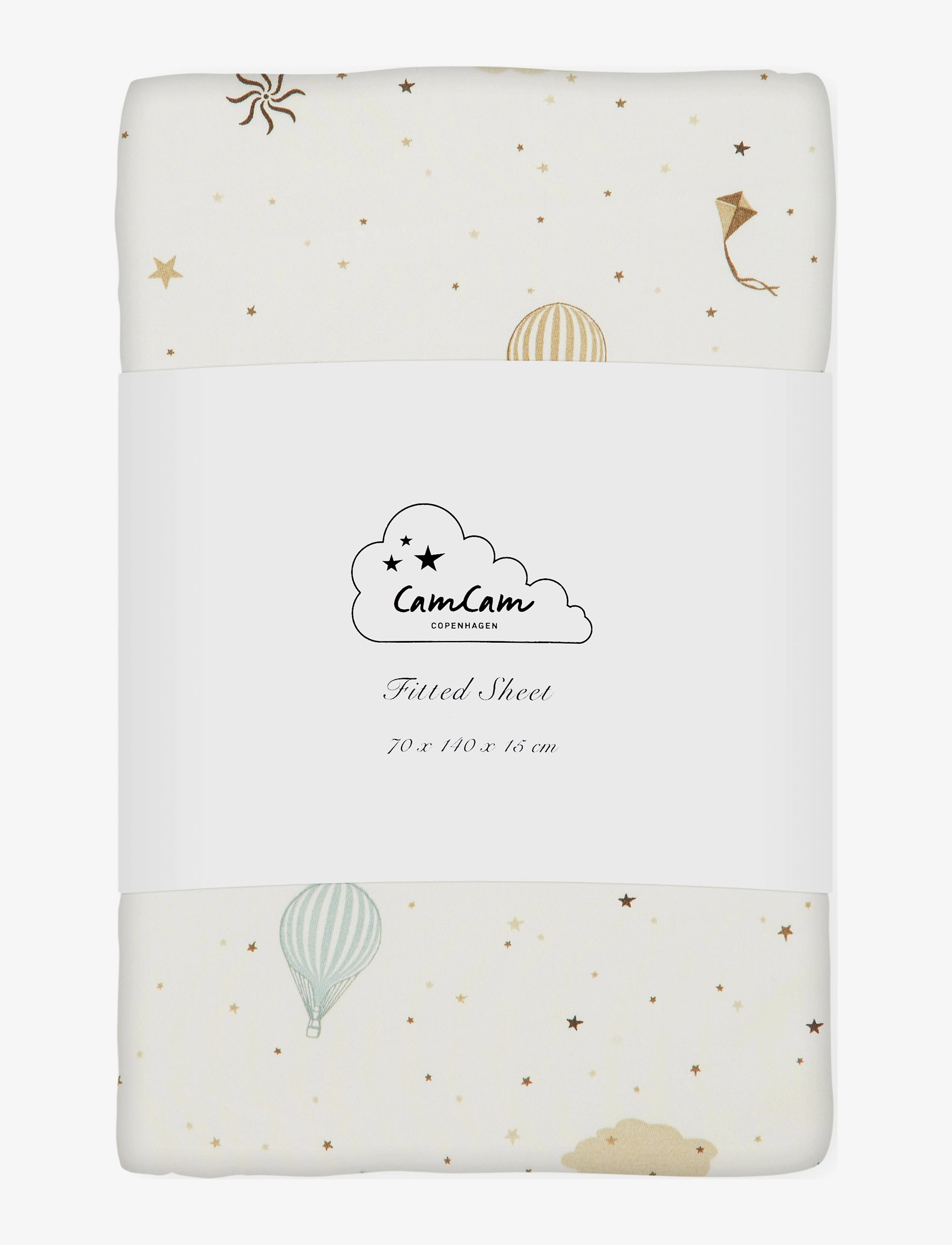 Cam Cam Copenhagen Sheet, Fitted, 70x140x15cm - 4 for 3 - DREAMLAND / cream