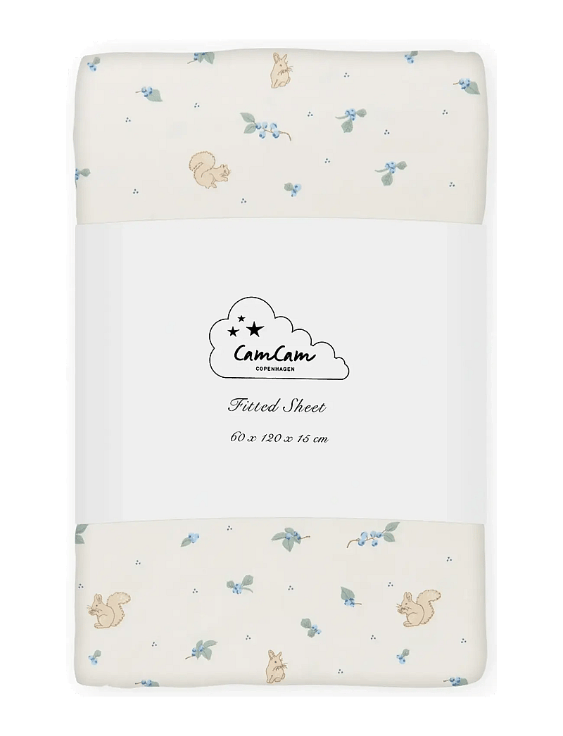 Cam Cam Copenhagen - Sheet, Fitted, 60x120x15cm - bettlaken - blueberries - 0