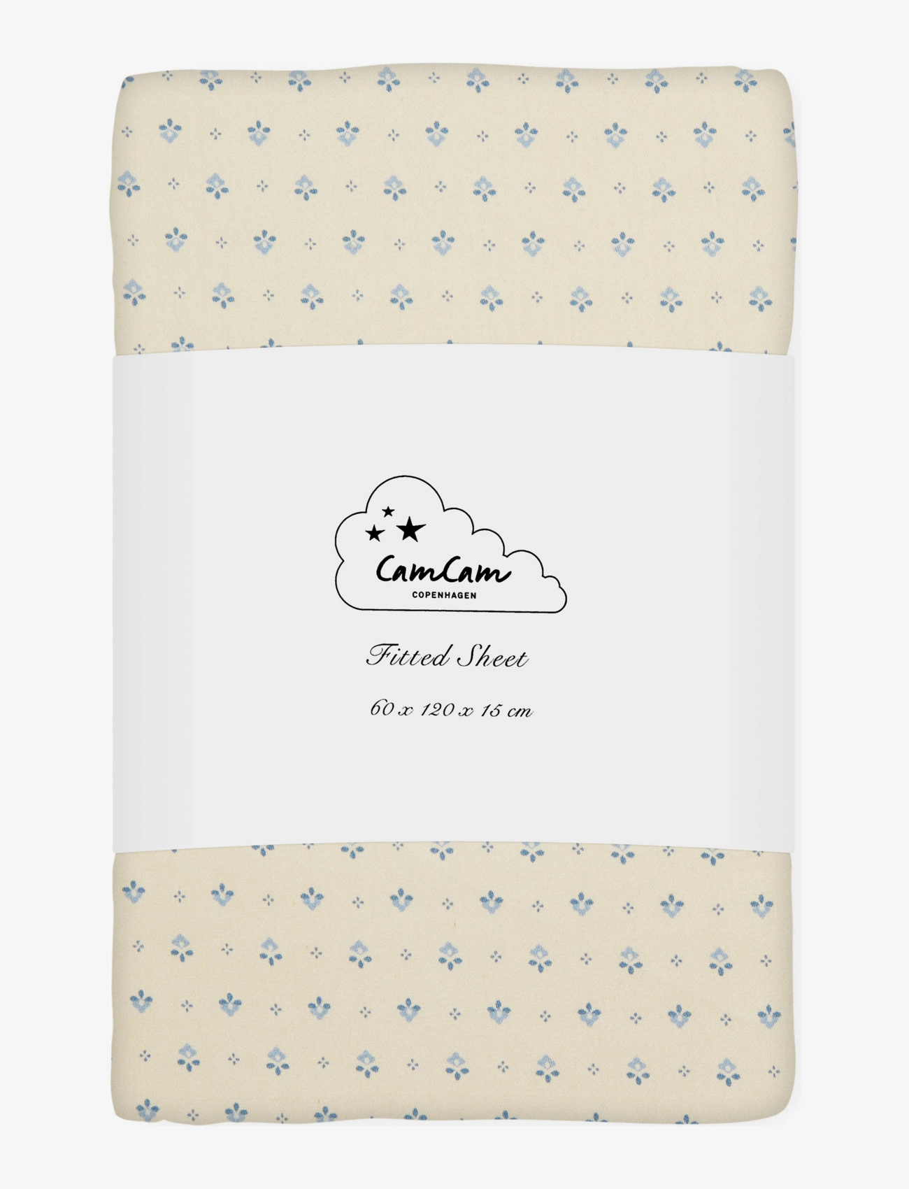 Cam Cam Copenhagen Sheet, Fitted, 60x120x15cm - Sleep time - CAPRI / cream