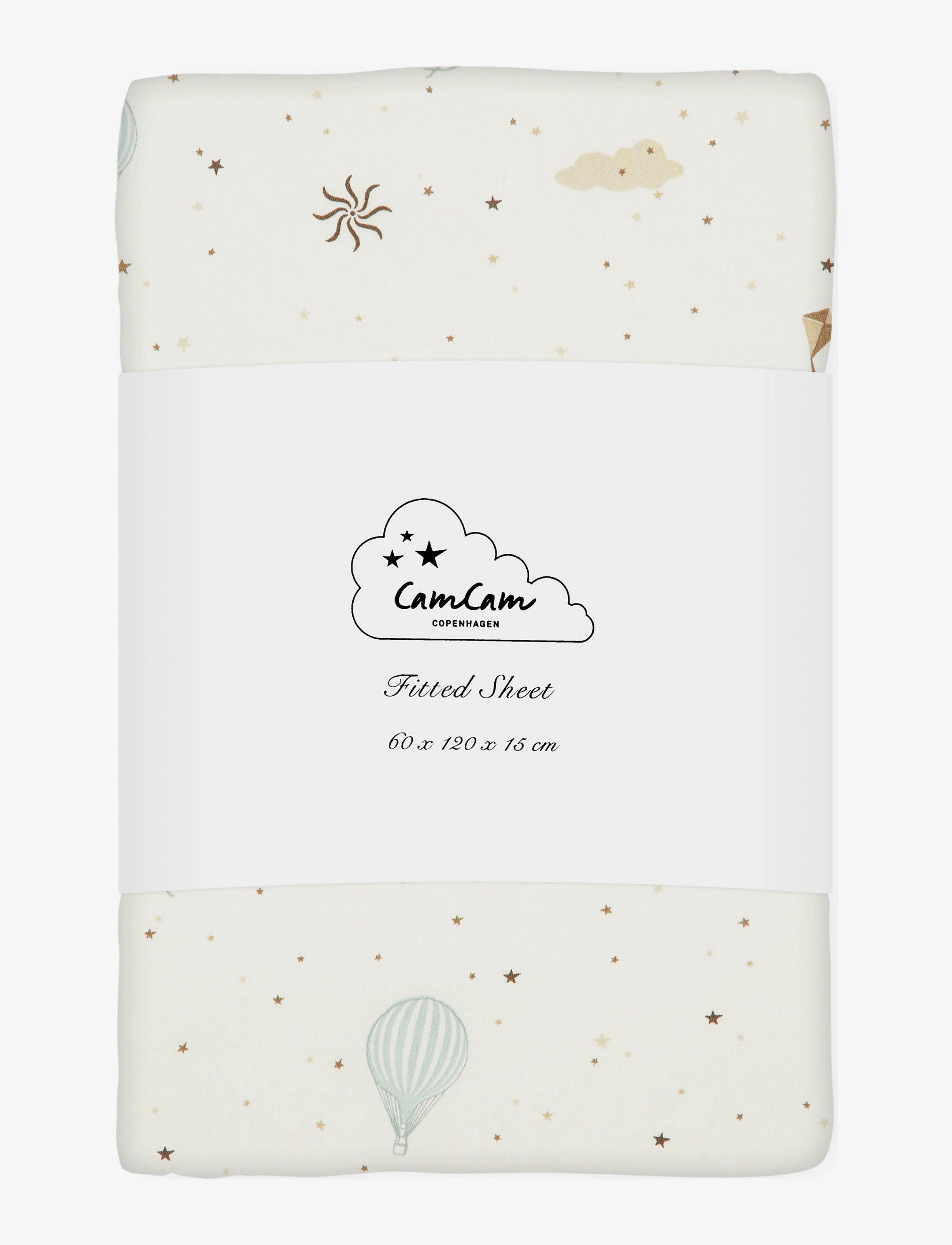 Cam Copenhagen Sheet, Fitted, 60X120X15Cm, 60X120 cm, Sleep Time, Creme - Bed Sheets, Kinder