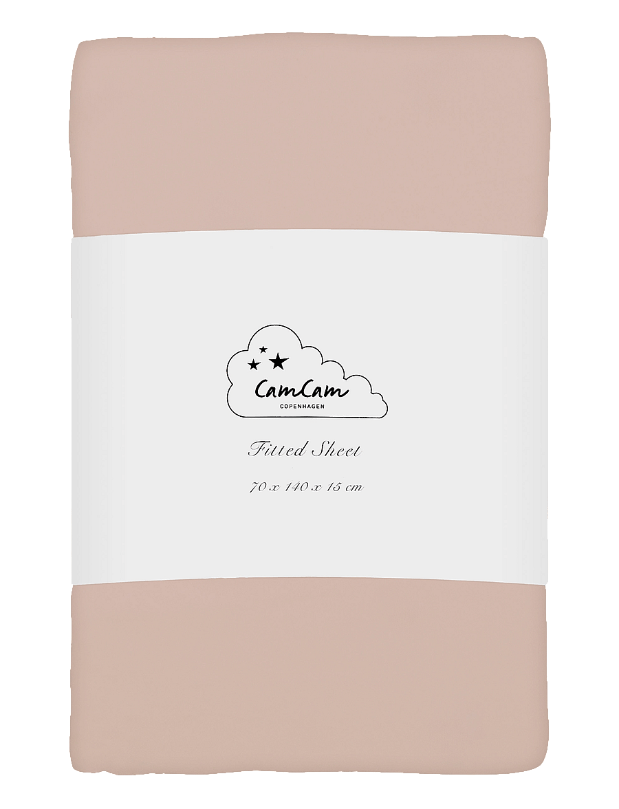 Cam Cam Copenhagen - Sheet, Fitted, 70x140x15cm - GOTS - lagner - dusty rose - 0