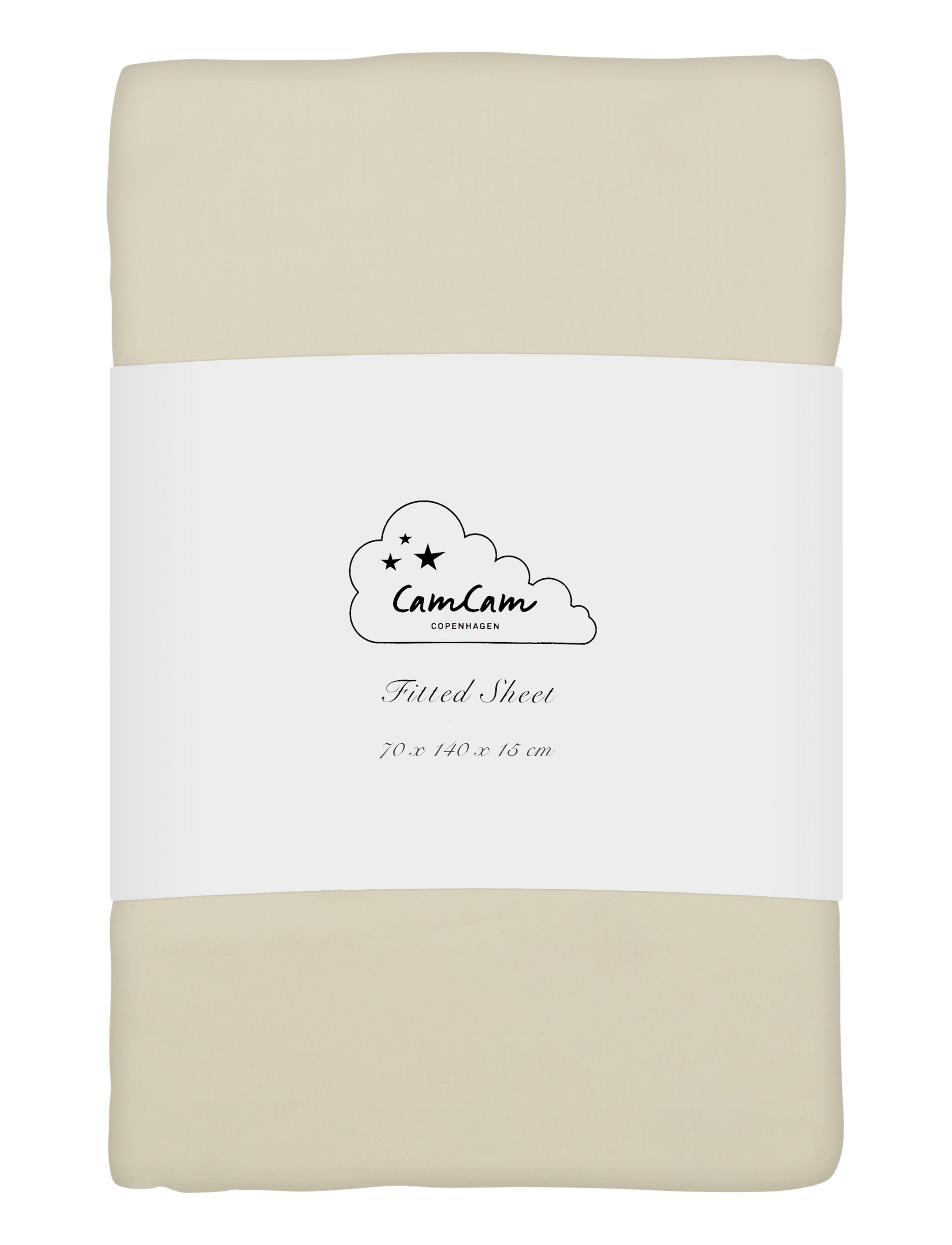 Cam Copenhagen Sheet, Fitted, 70X140X15Cm Gots, 70X 140X 15 cm, Sleep Time, Creme - Bed Sheets, Kinder