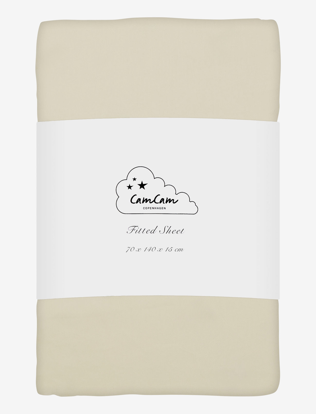Cam Cam Copenhagen - Sheet, Fitted, 70x140x15cm - GOTS - lakan - praline - 0