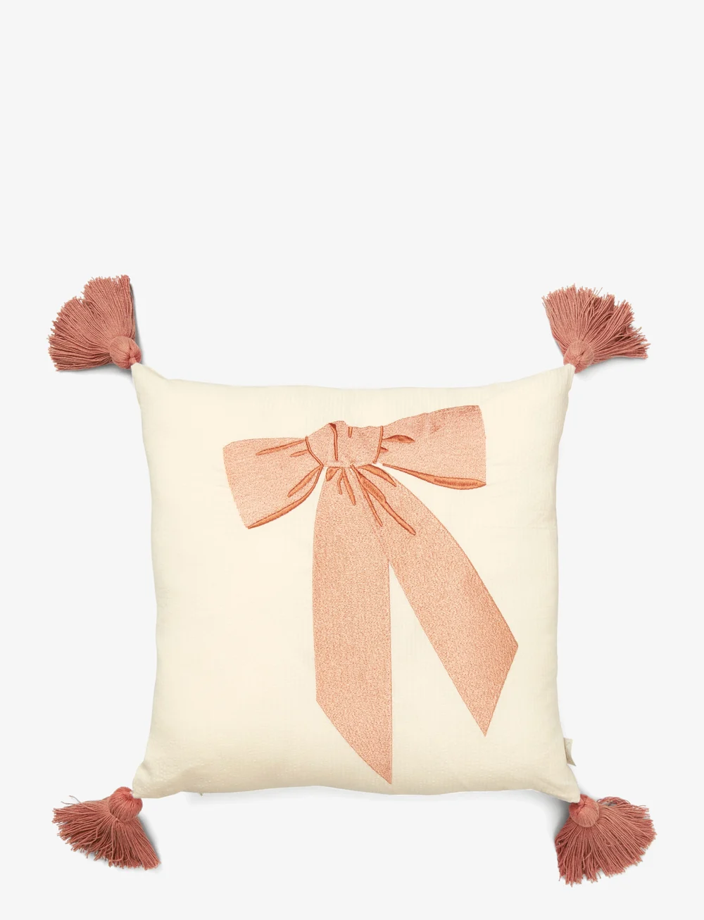 Cam Cam Copenhagen - Embroidered Cushion - OCS - prydnadskuddar - bows - 1