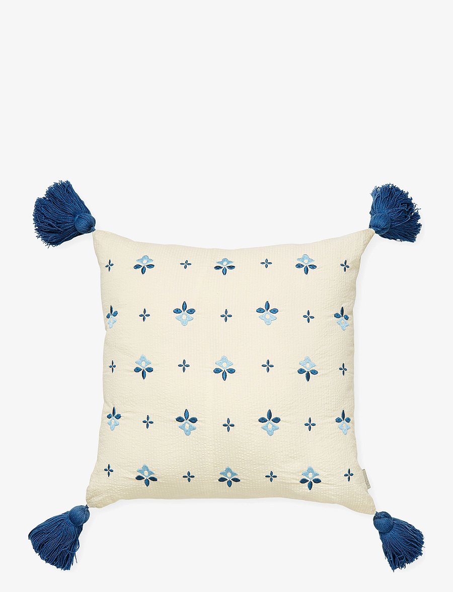 Cam Cam Copenhagen - Embroidered Cushion - OCS - Woodland - pyntepuder - capri - 1