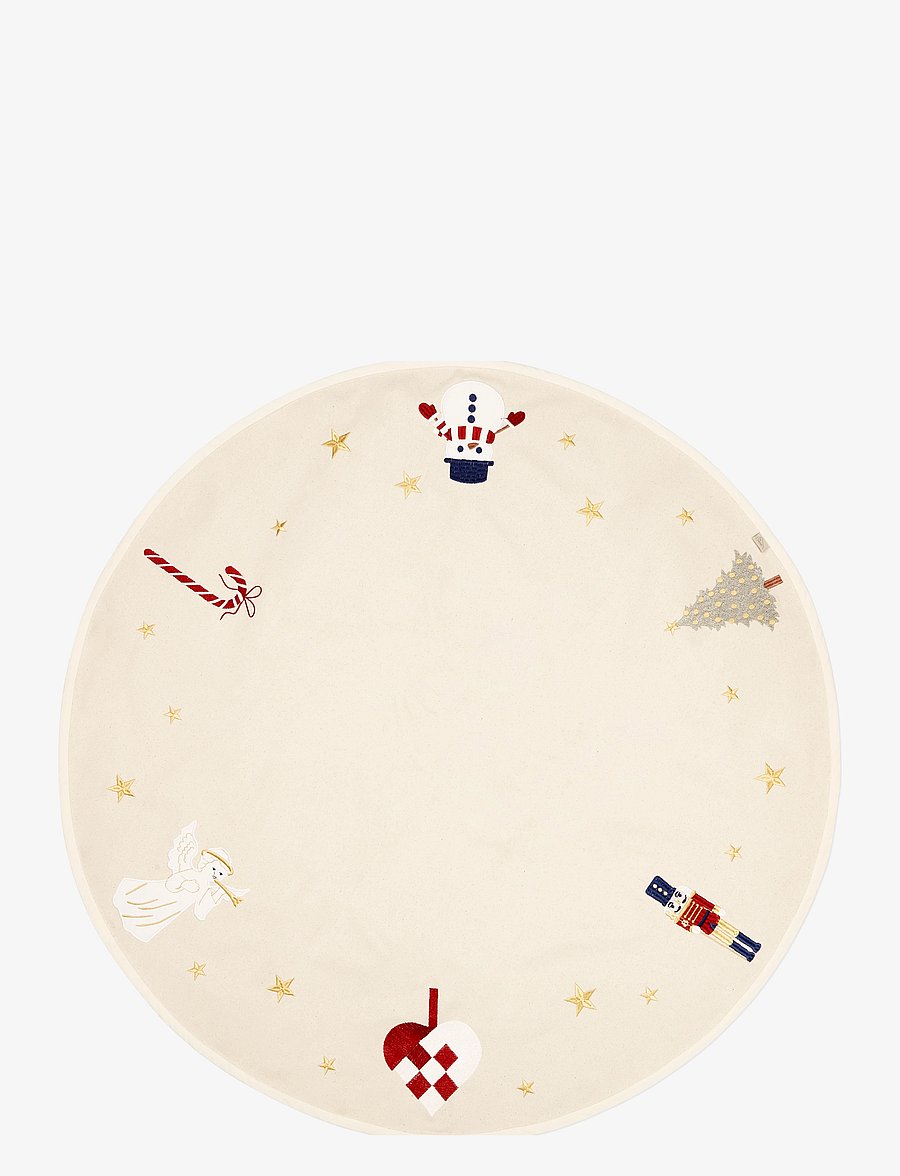 Cam Cam Copenhagen - Christmas Tree Rug - GOTS - Beige - runde teppiche - beige - 1