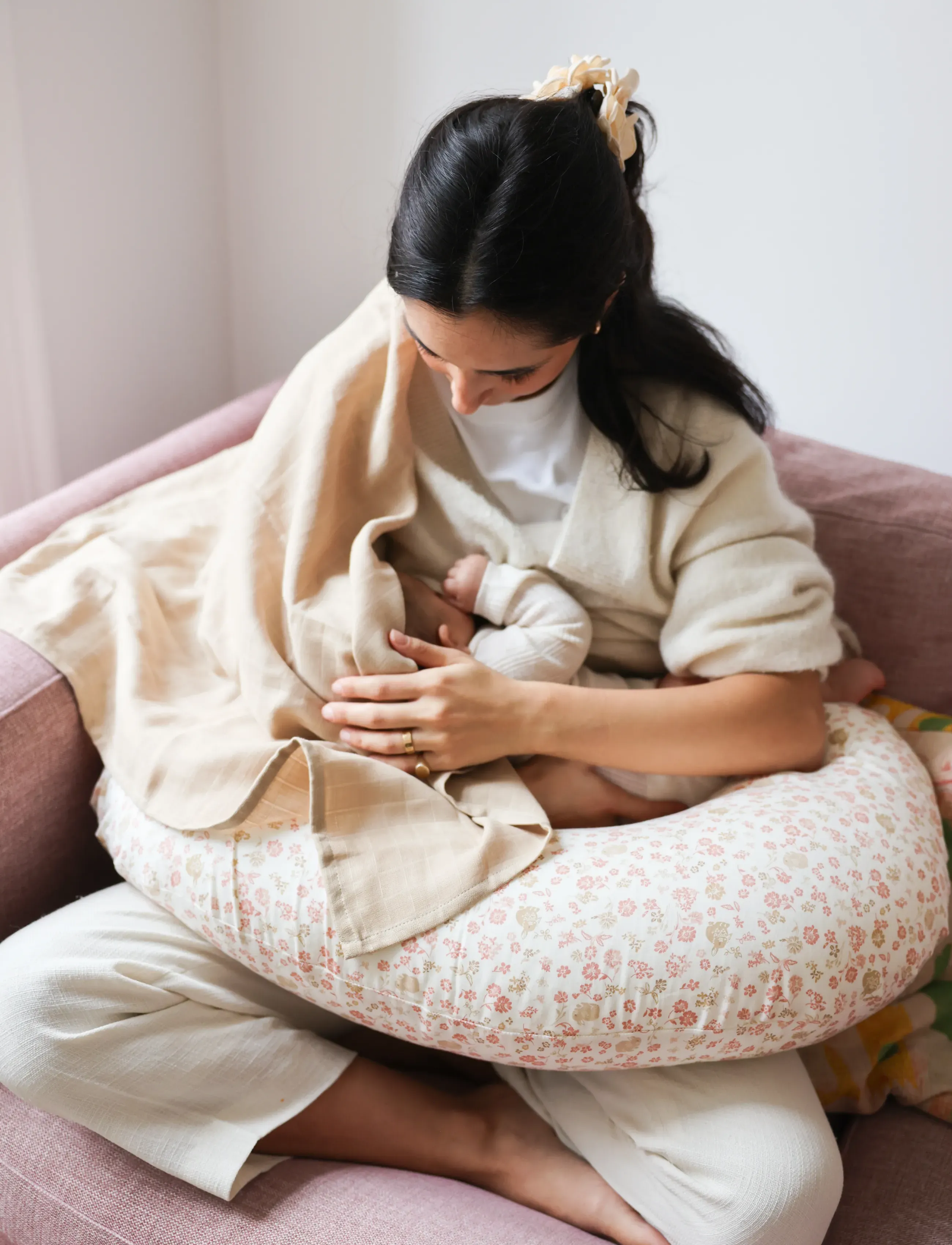 Cam Copenhagen Nursing Pillow Ocs Classic Stripes Rose, One Size, Breastfeeding Products, Mehrfarbig/gemustert - Pillows, Kinder