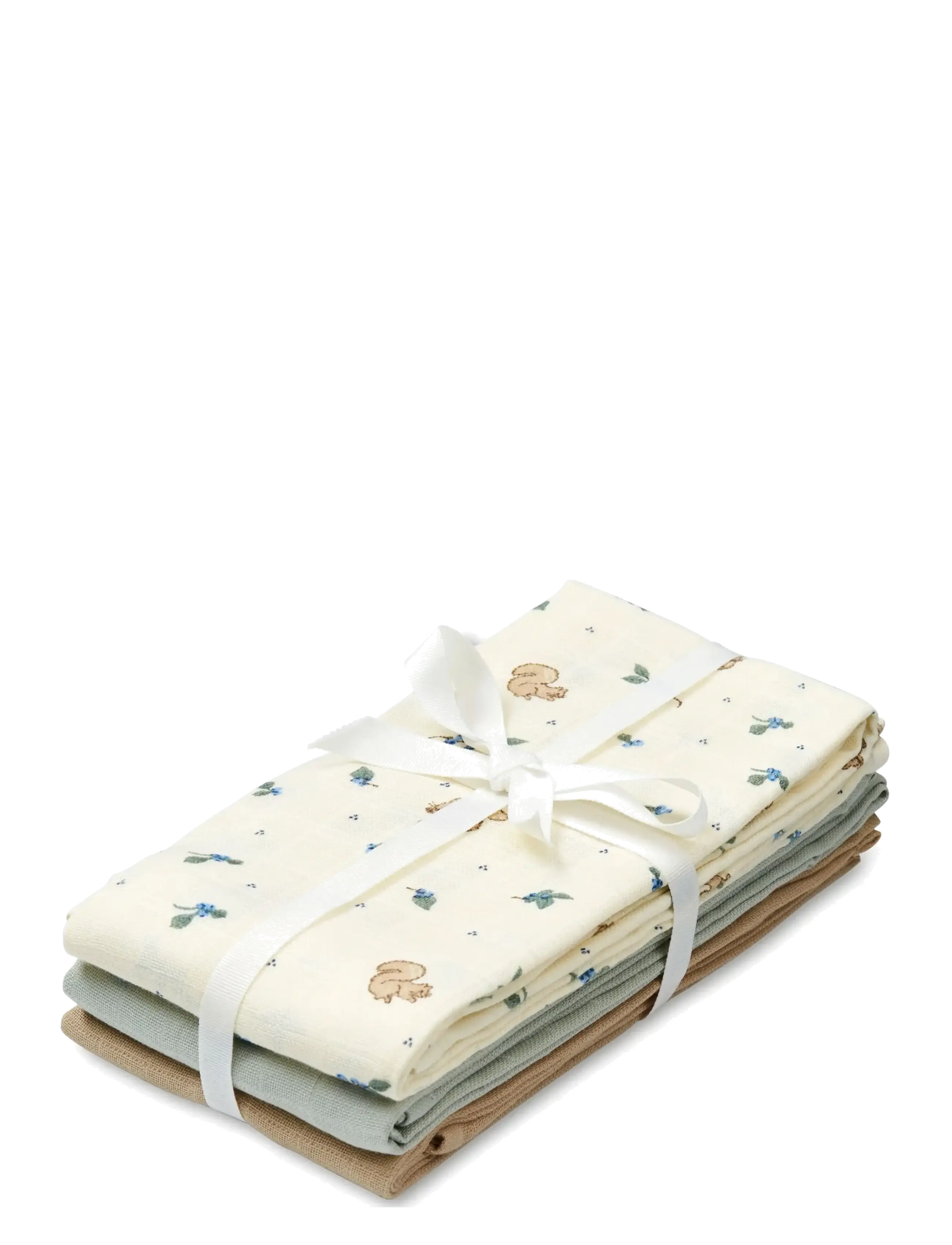 Cam Cam Copenhagen Muslin Cloth, 3-pack - GOTS - Musselin - BLUEBERRIES / cream