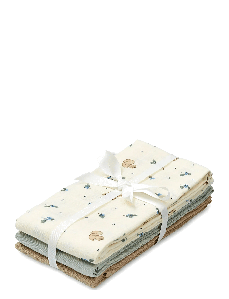 Cam Cam Copenhagen - Muslin Cloth, 3-pack - GOTS Mix - Rowan - plaids en mousseline - blueberries - 0