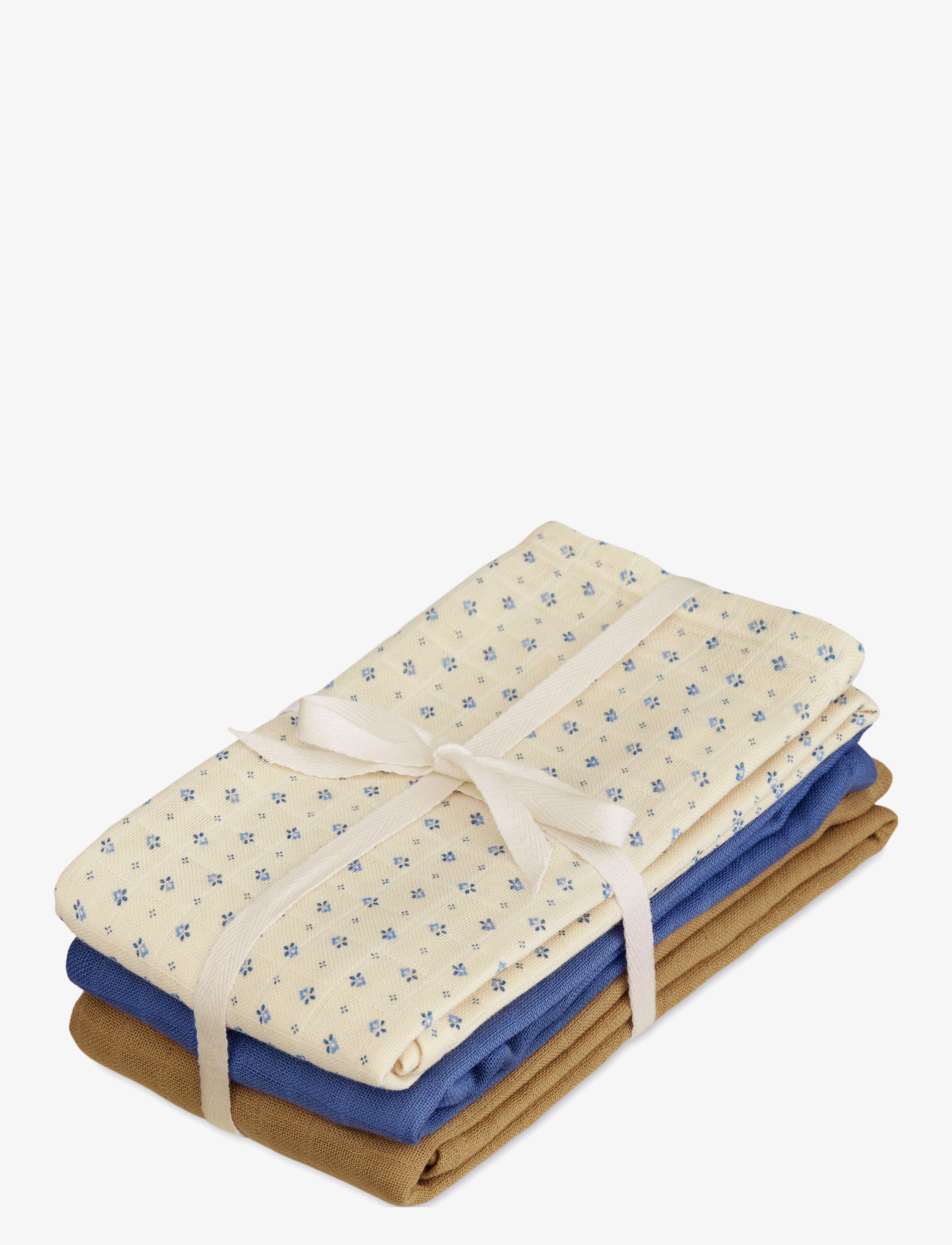 Cam Copenhagen Muslin Cloth, 3-Pack Gots Mix Classic Stripes Rose, One Size, Muslins, Creme - Cloths, Kinder