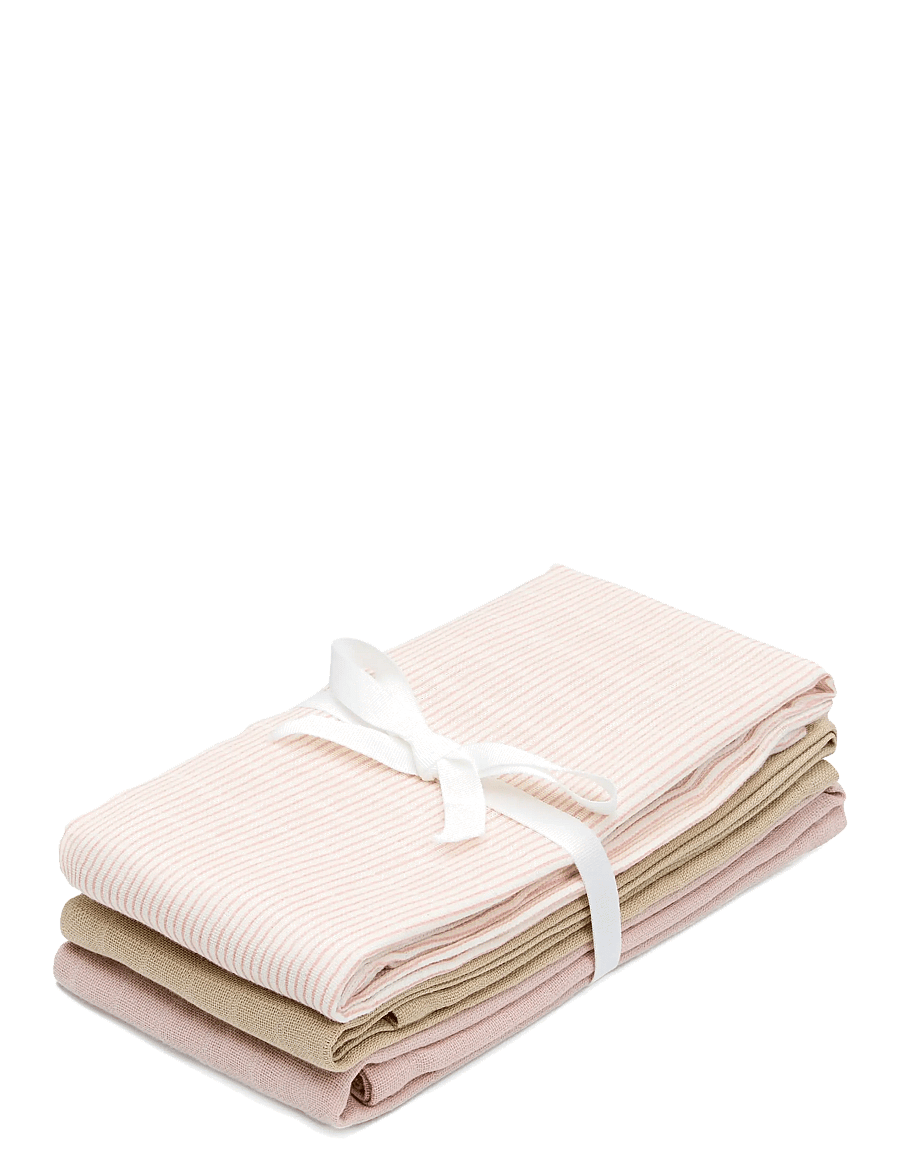 Cam Cam Copenhagen - Muslin Cloth, 3-pack - GOTS Mix - Classic Stripes Rose - musliinist tekid - classic stripes rose - 1