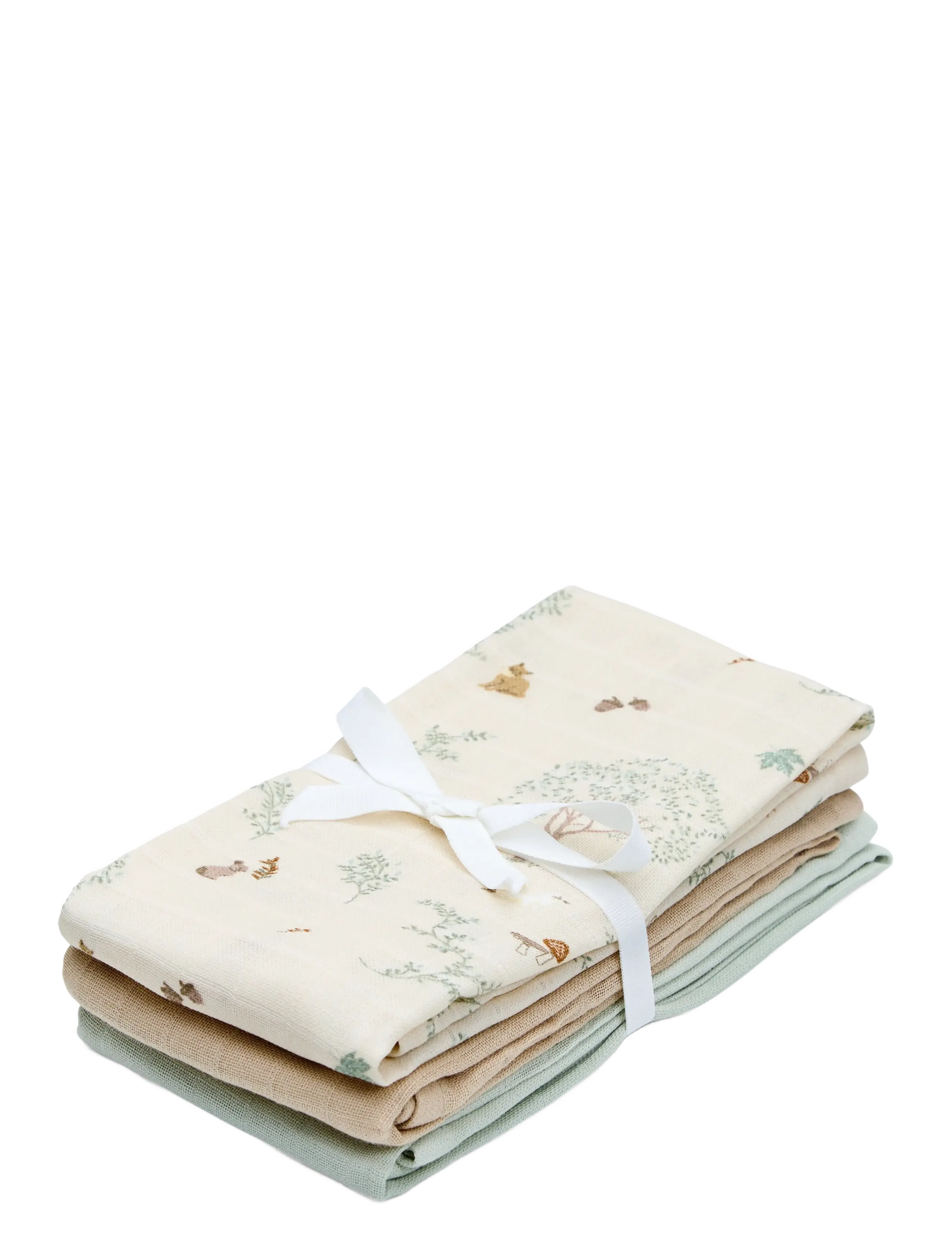 Cam Cam Copenhagen Muslin Cloth, 3-pack - GOTS Mix - Classic Stripes Rose - Musliinist tooted - WOODLAND / cream