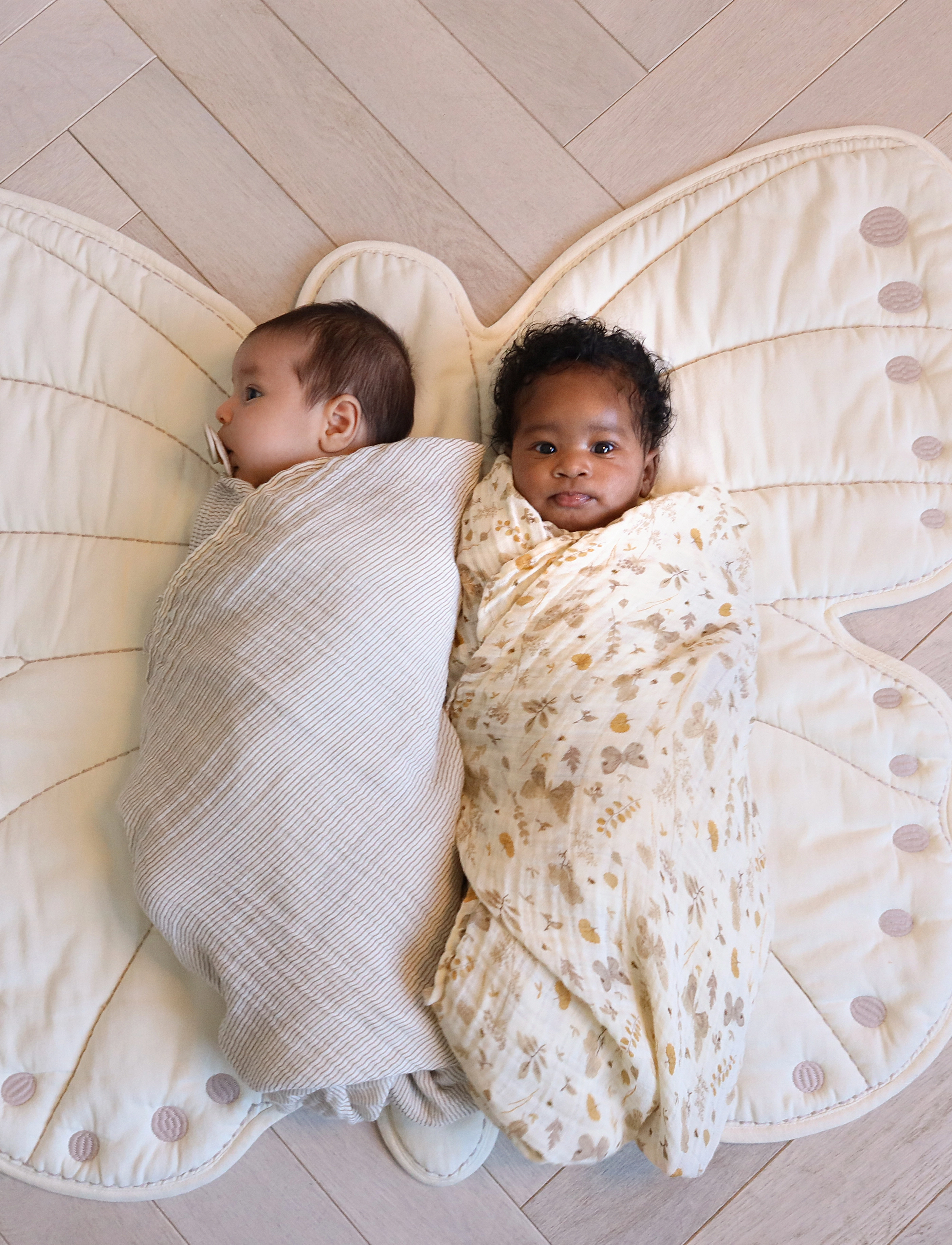 Cam Cam Copenhagen Swaddle - Gots - Woodland, One Size, Cream, Muslinger > Muslingetæpper, Børn