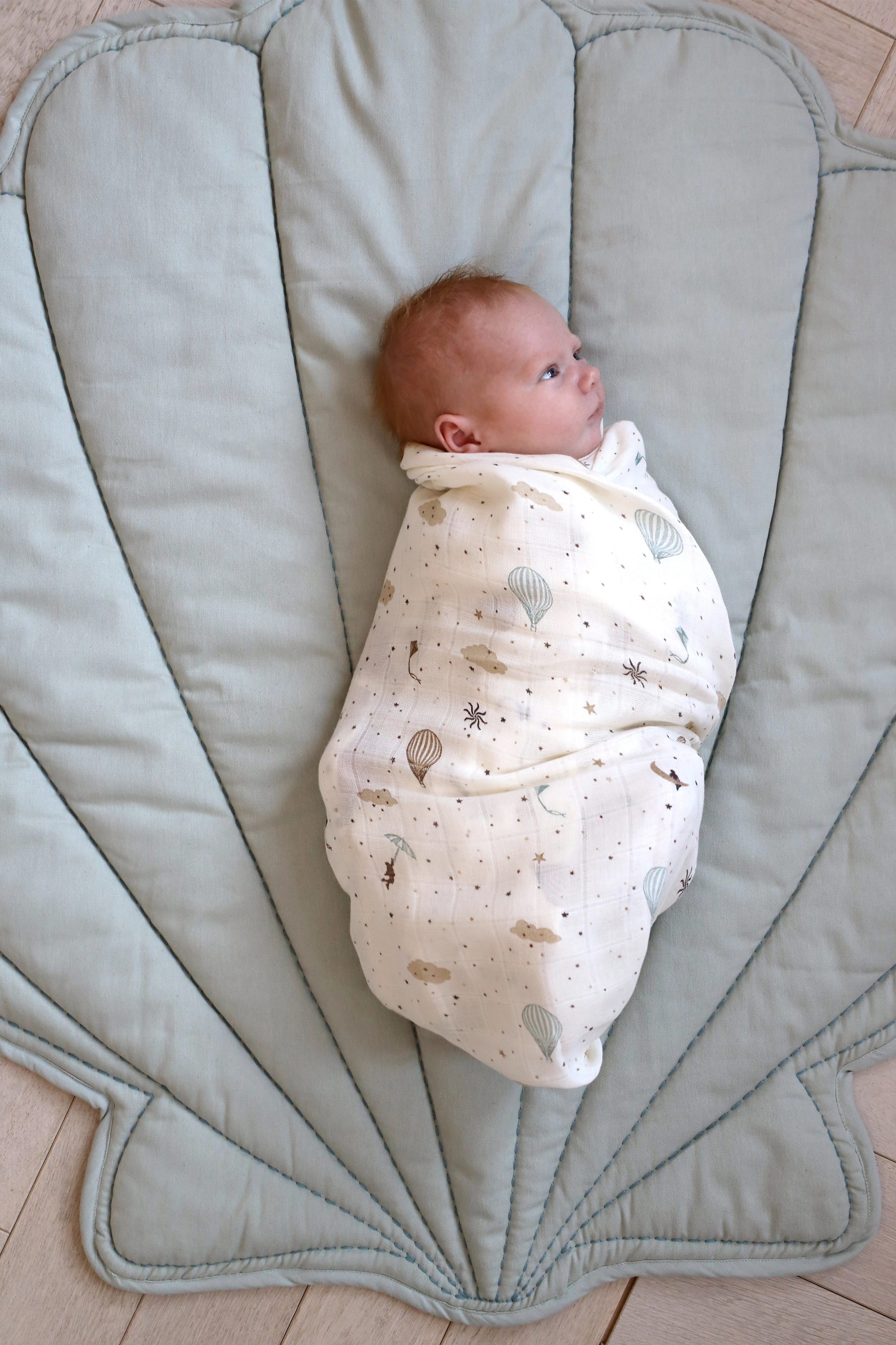 Cam Cam Copenhagen Swaddle - Gots - Woodland, One Size, Cream, Muslinger > Muslingetæpper, Børn