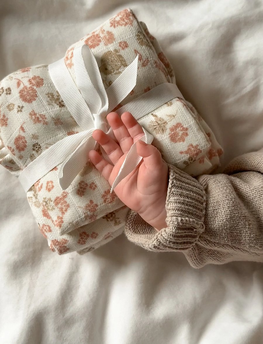Cam Cam Copenhagen - Muslin Cloth, Printed, 2-pack - GOTS - Classic Stripes Rose - musliinist tekid - augusta - 2