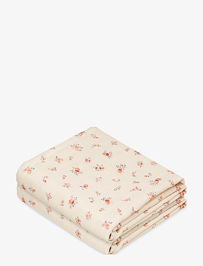 Muslin Cloth, Printed, 2-Pack - Gots - Classic Stripes Rose - MusselintæPper