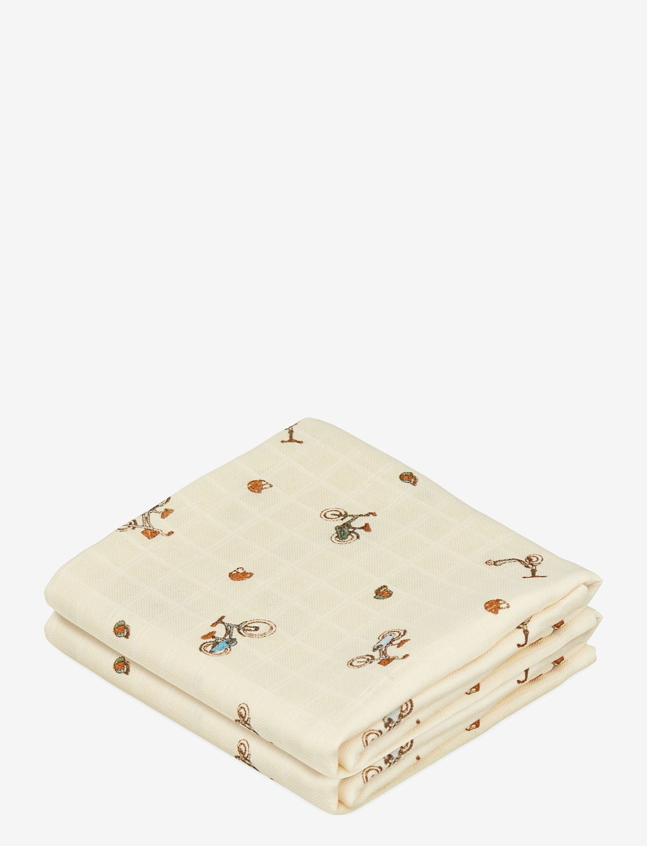 Cam Cam Copenhagen - Muslin Cloth, Printed, 2-pack - GOTS - muslindukar - bicycles - 0