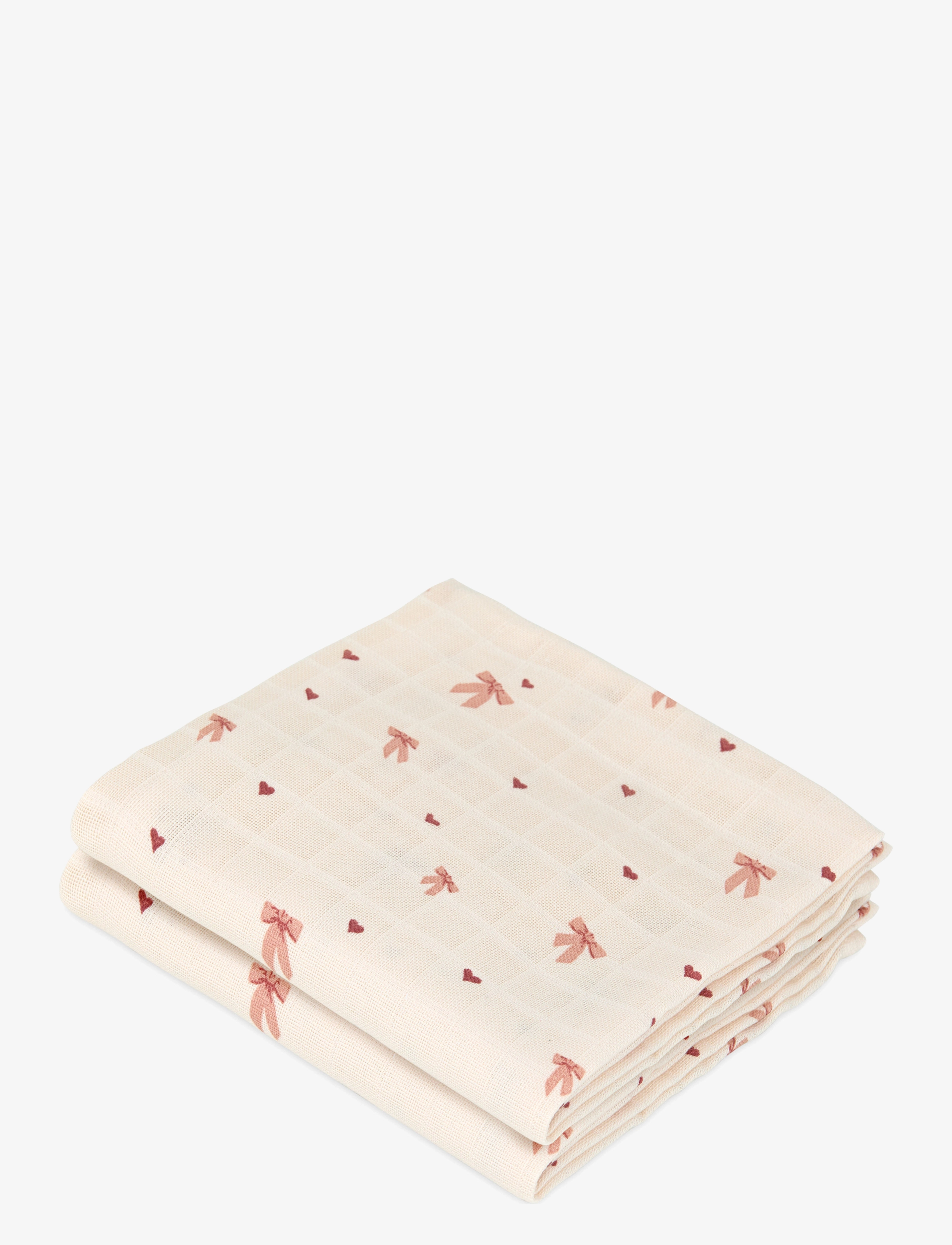 Cam Copenhagen Muslin Cloth, Printed, 2-Pack Gots Classic Stripes Rose, One Size, Muslins, Creme - Cloths, Kinder