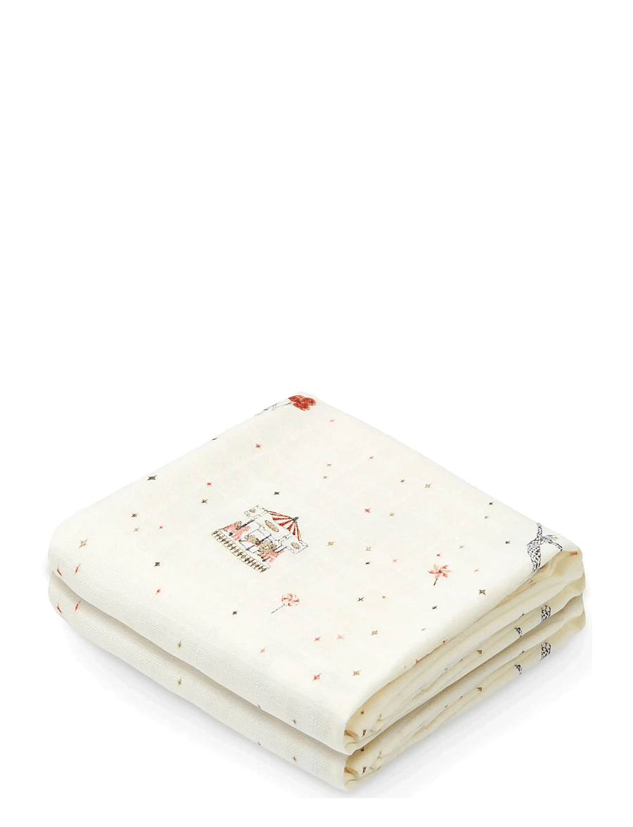 Cam Cam Copenhagen - Muslin Cloth, Printed, 2-pack - GOTS - Carousel - musselintæpper - carousel - 1