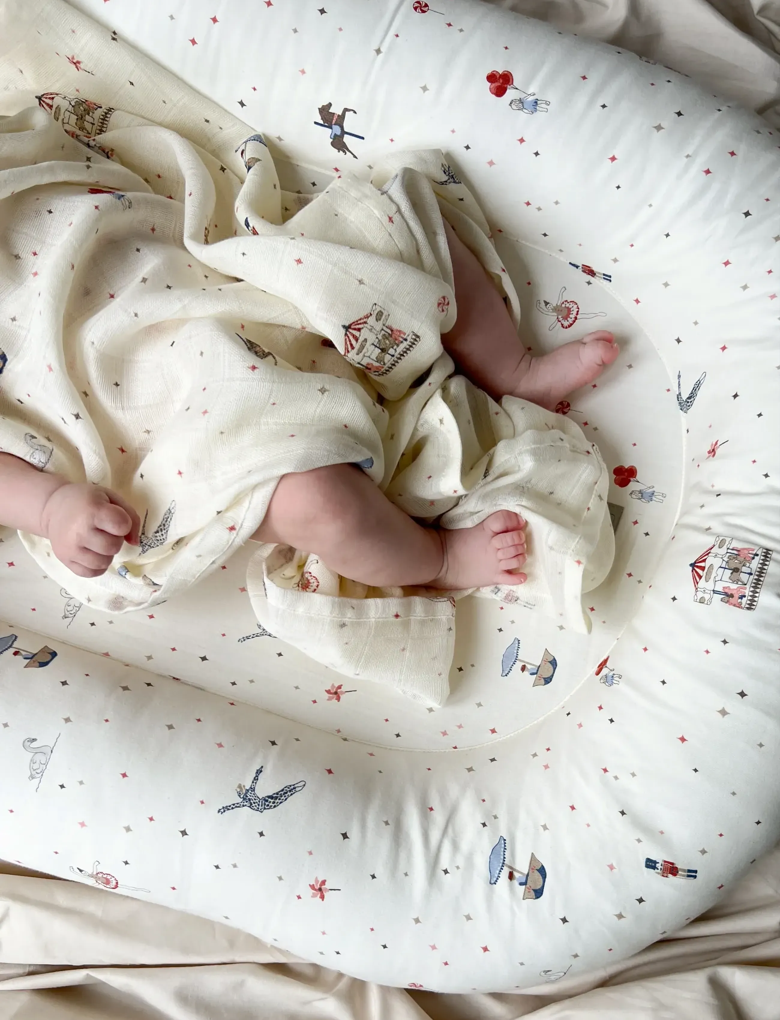 Cam Copenhagen Muslin Cloth, Printed, 2-Pack Gots Classic Stripes Rose, One Size, Muslins, Creme - Cloths, Kinder