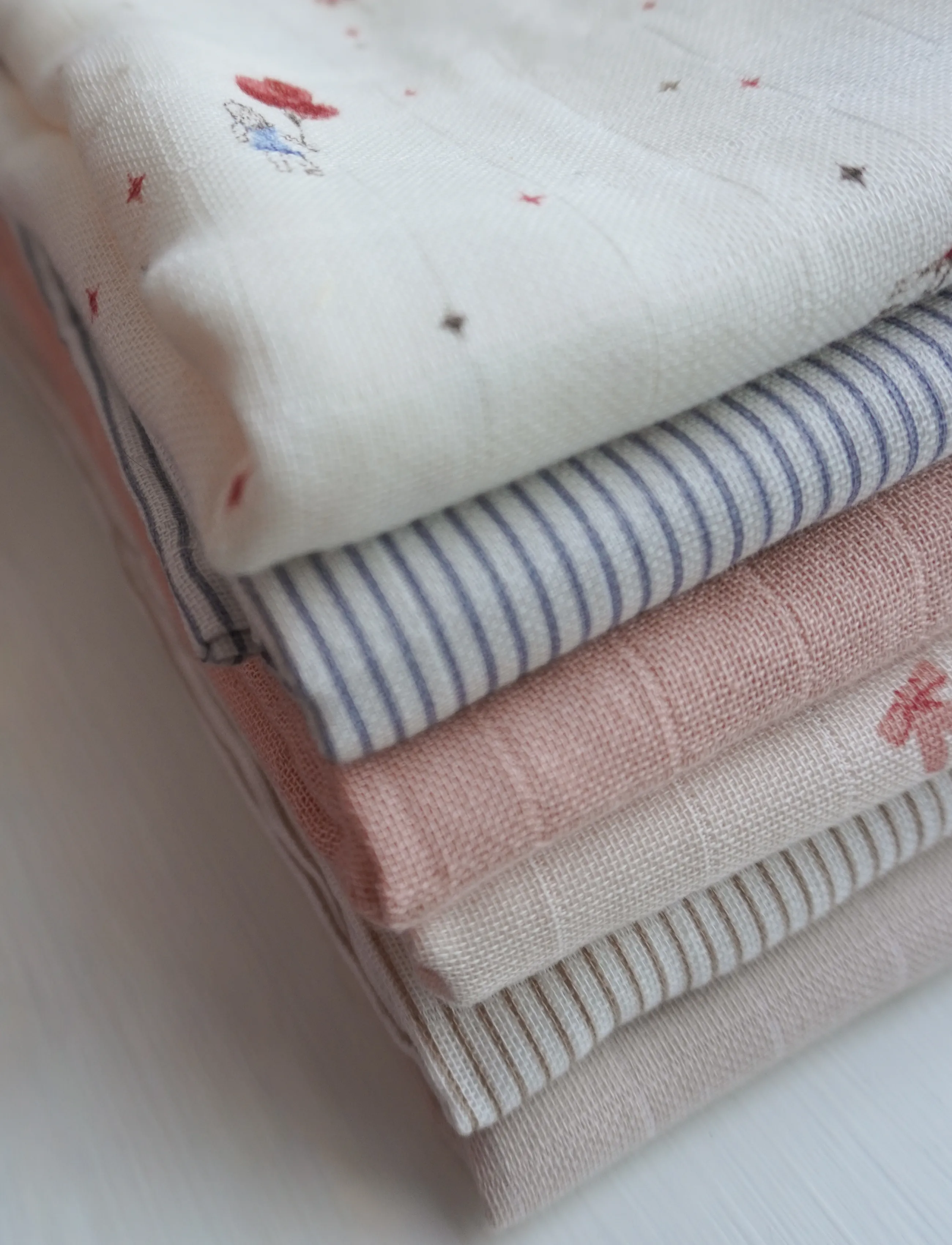 Cam Cam Copenhagen - Muslin Cloth, Printed, 2-pack - GOTS - Classic Stripes Rose - musliinist tekid - carousel - 4