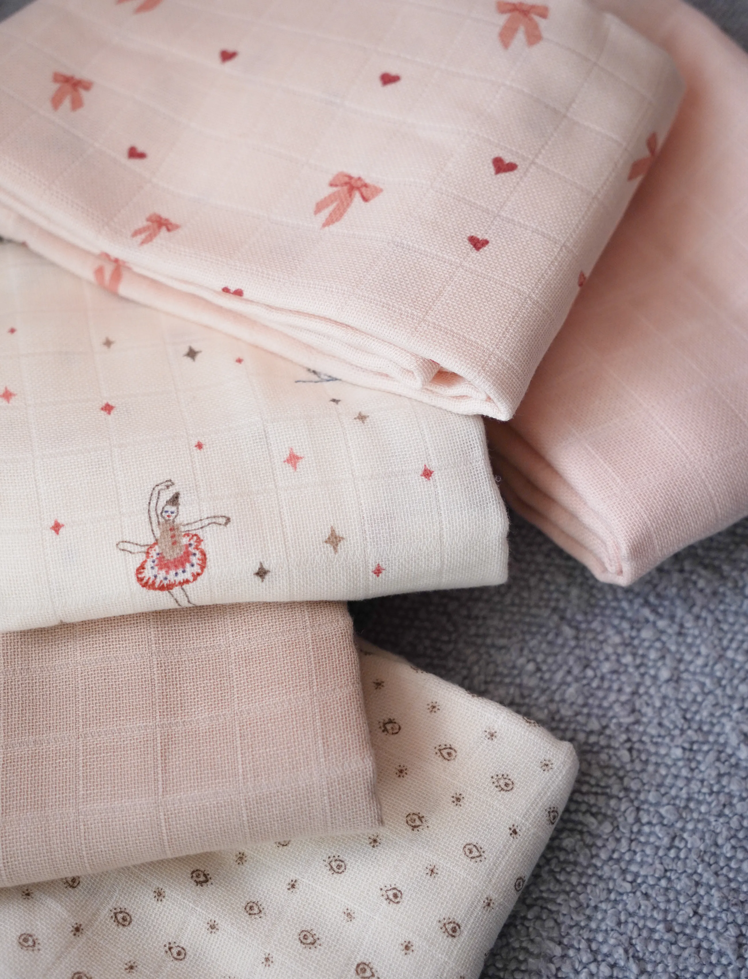 Cam Cam Copenhagen - Muslin Cloth, Printed, 2-pack - GOTS - Classic Stripes Rose - musliinist tekid - carousel - 5